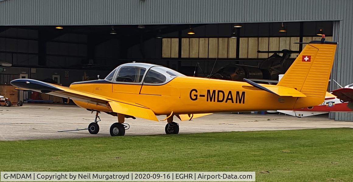G-MDAM, 1970 Fuji FA-200-180 Aero Subaru C/N FA-200-98, Fuji FA-200 at Goodwood with a fresh vinyl wrap