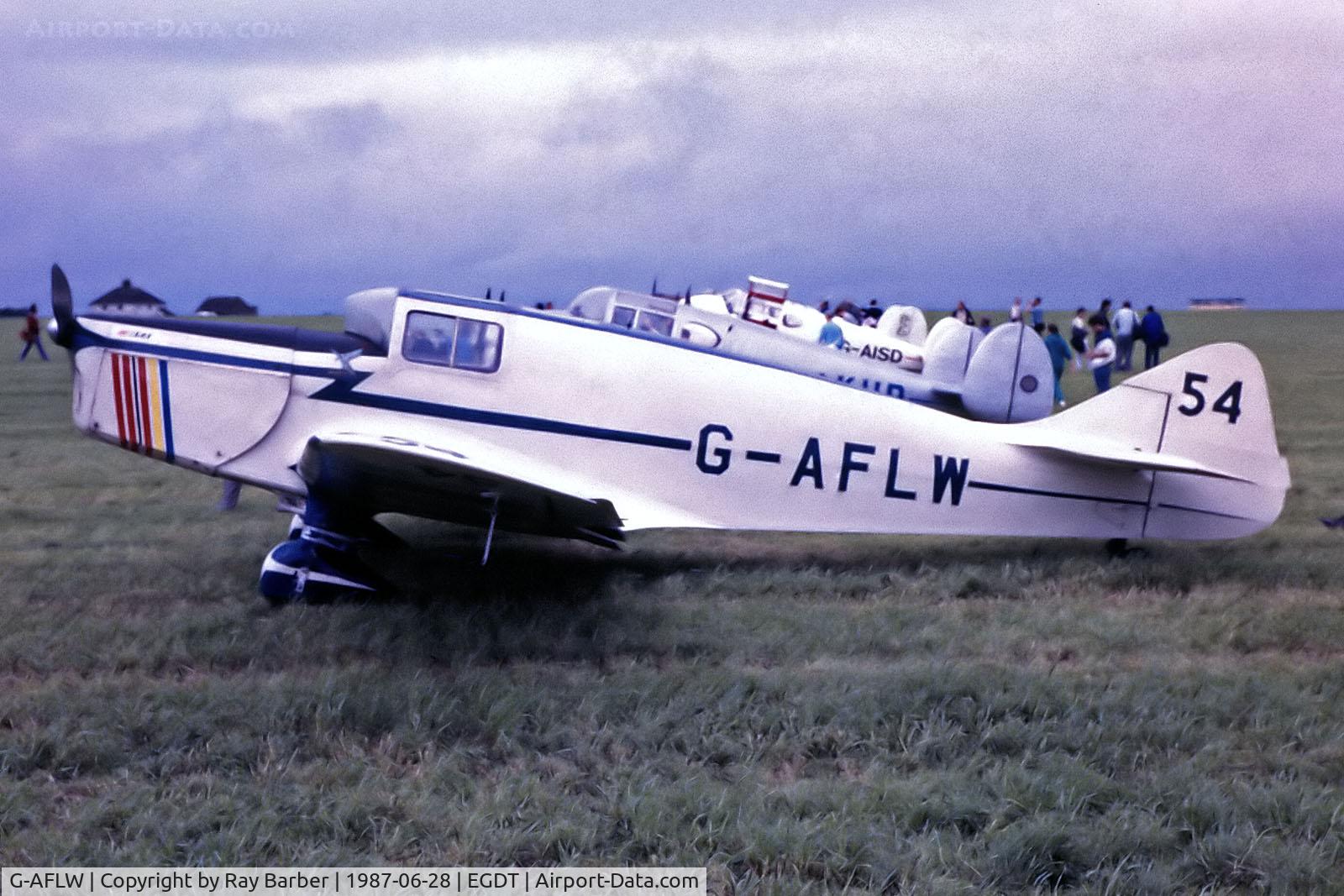 G-AFLW, 1938 Miles M.17 Monarch C/N 792, G-AFLW   Miles M.17 Monarch [792] Wroughton~G 28/06/1987