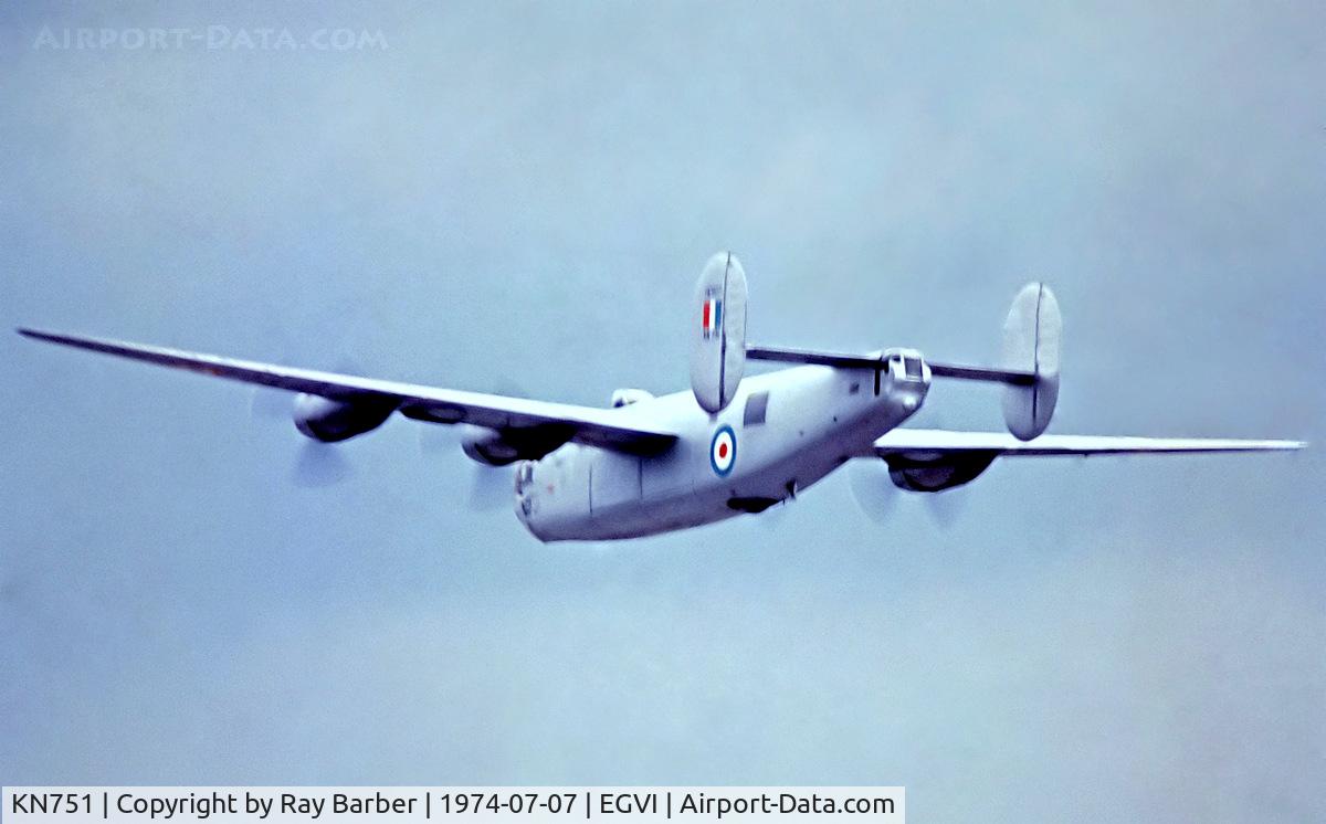 KN751, Consolidated B-24 Liberator C/N 6707L, KN751   Consolidated B-24L Liberator B.VI [5061] ((Ex Royal Canadian Air Force / RAF Museum Cosford) RAF Greenham Common~G 07/07/1974