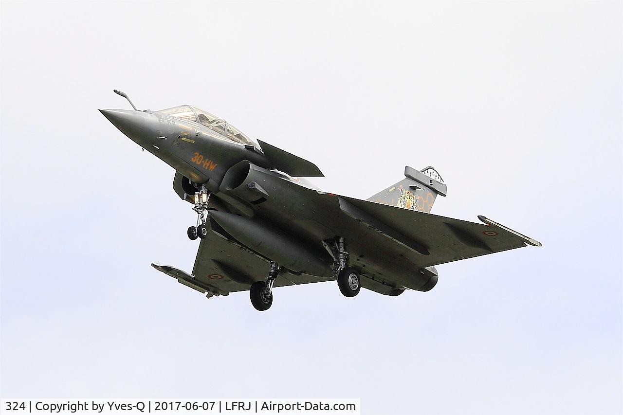 324, Dassault Rafale B C/N 324a, Dassault Rafale B, Short approach rwy 26, Landivisiau Naval Air Base (LFRJ) Tiger Meet 2017