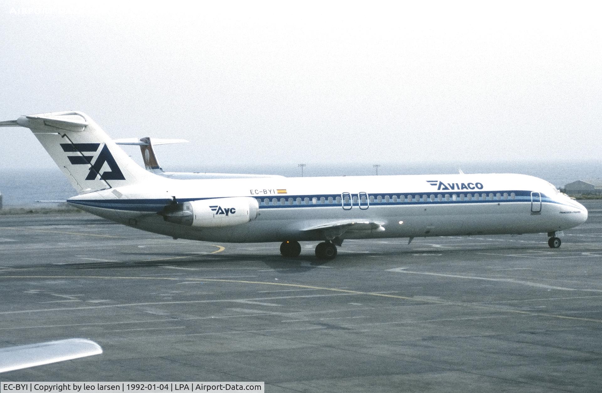 EC-BYI, 1972 Douglas DC-9-32 C/N 47452, Las Palmas 4.1.1992