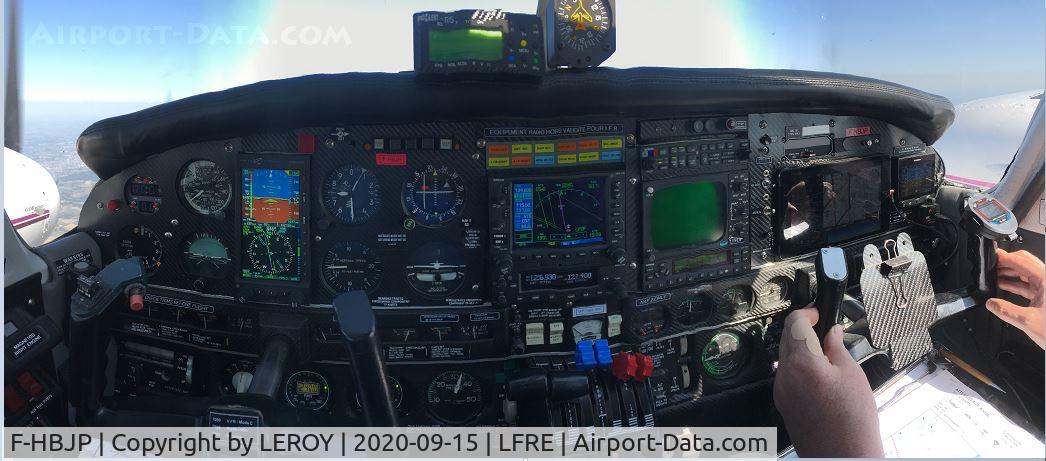 F-HBJP, 1975 Piper PA-34-200T Seneca II C/N 34-7570228, Flight LFRE - LFXU 
FL075 with GS 200 Kts and TAS 170 Kts