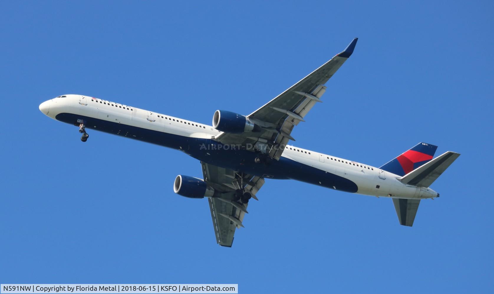 N591NW, 2003 Boeing 757-351 C/N 32991, SFO 2018