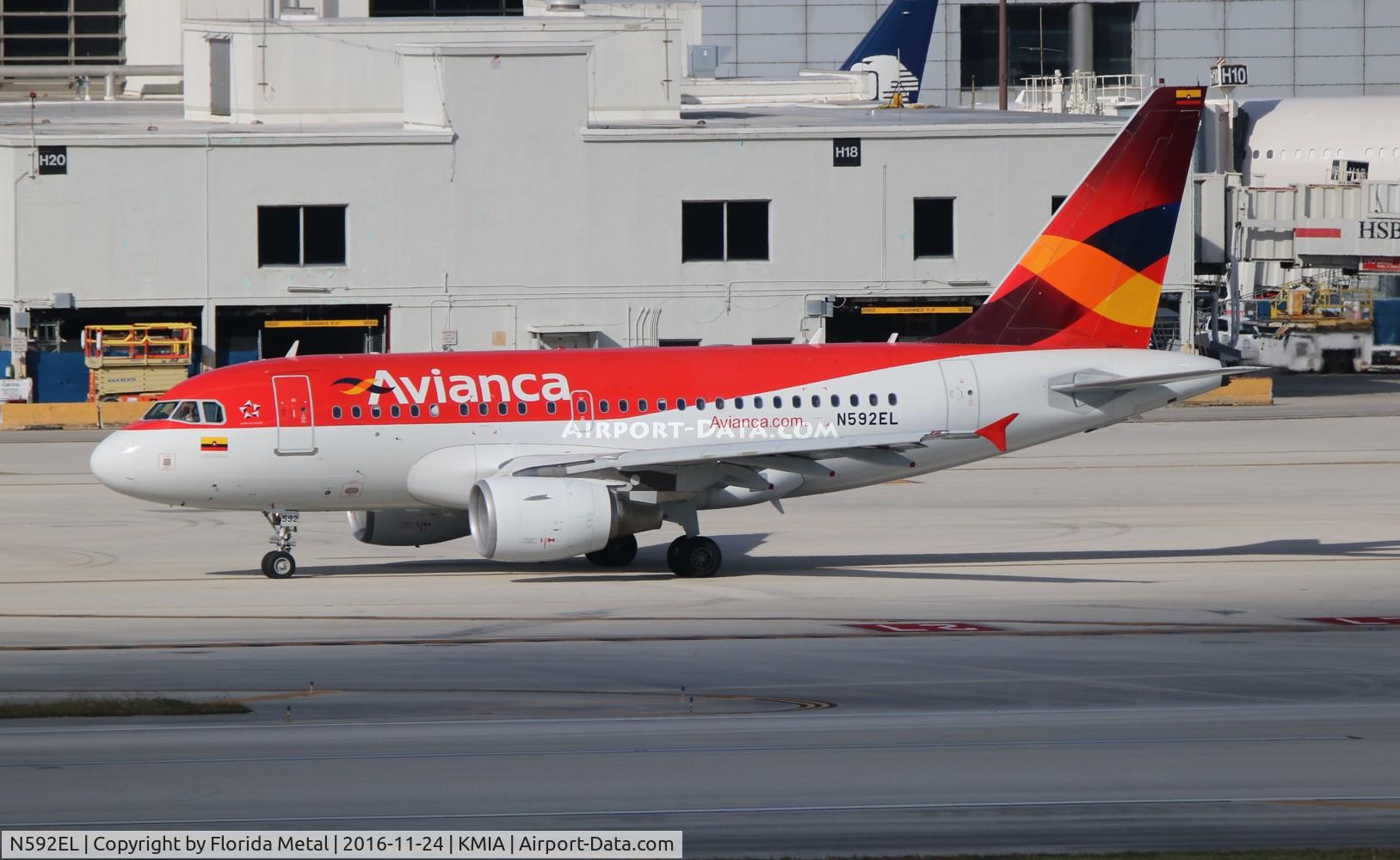 N592EL, 2004 Airbus A318-111 C/N 2358, MIA 2016