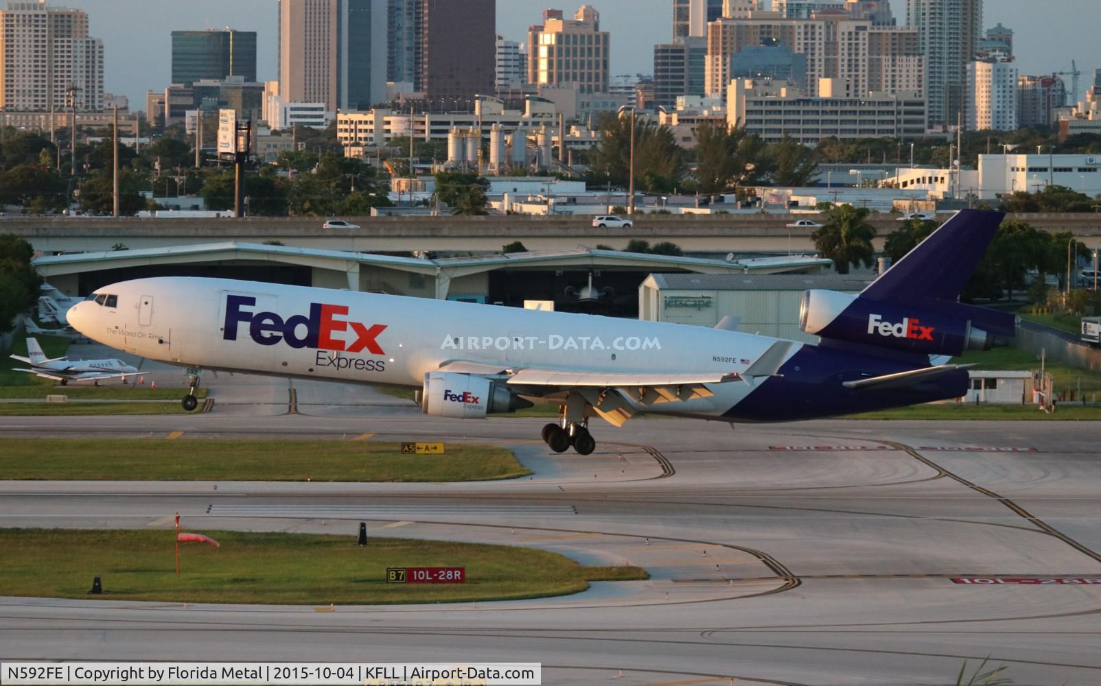 N592FE, 1992 McDonnell Douglas MD-11F C/N 48550, FLL 2015