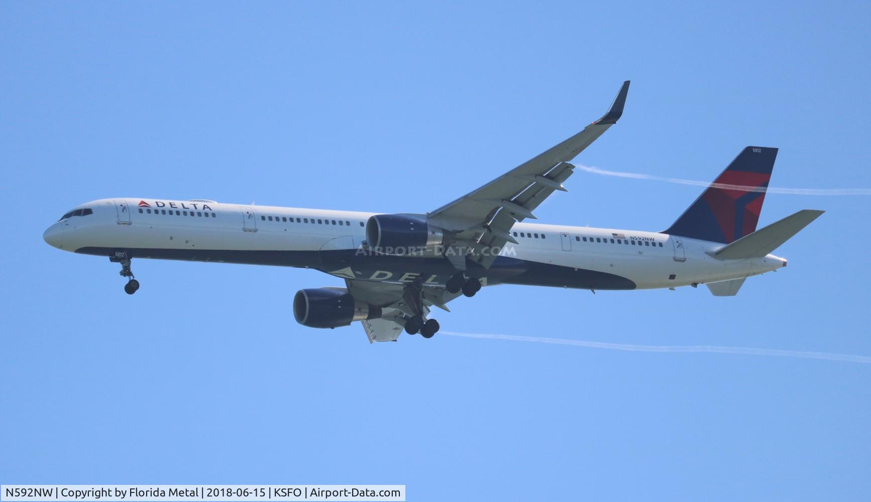 N592NW, 2003 Boeing 757-351 C/N 32992, SFO 2018