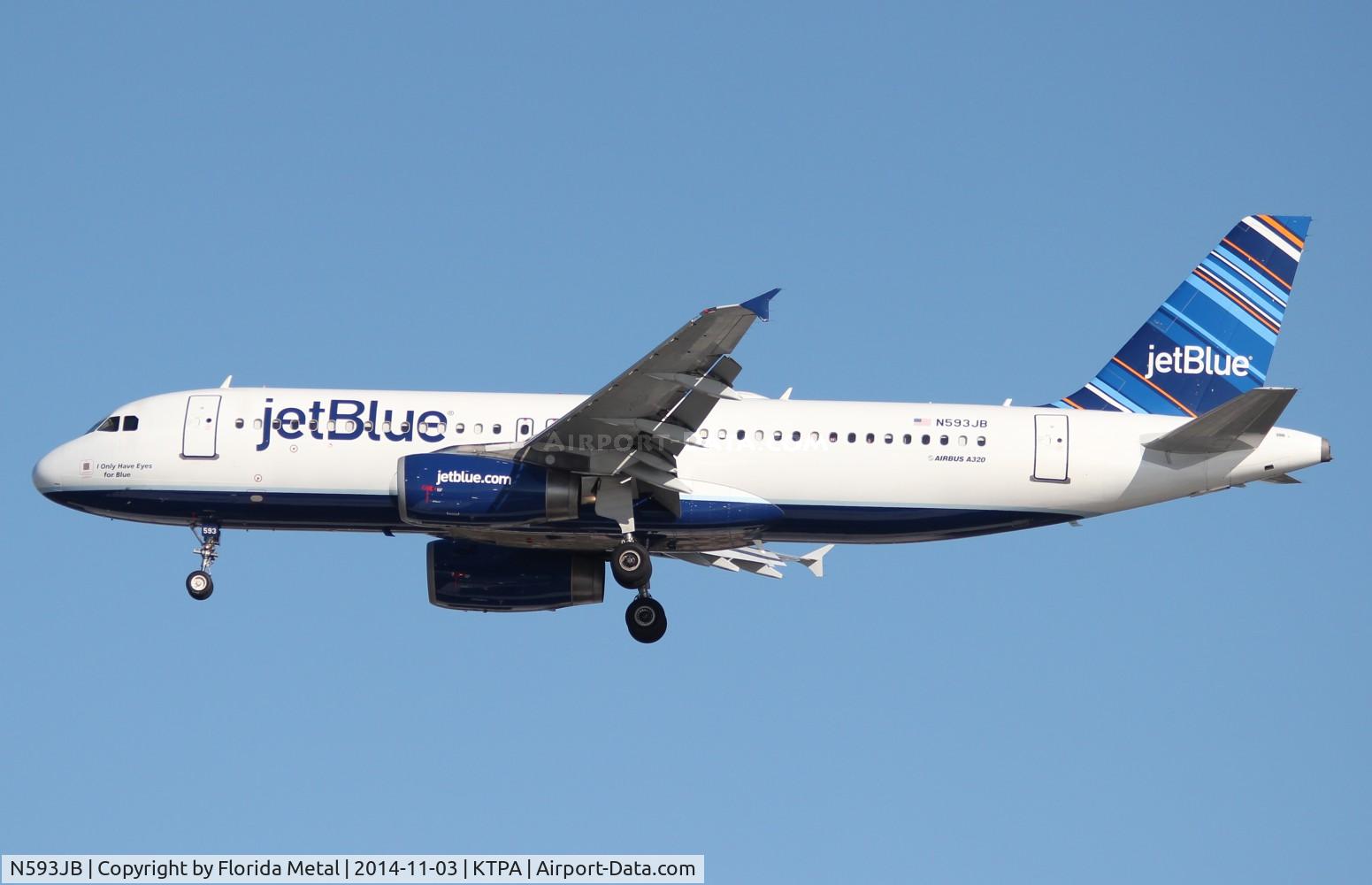 N593JB, 2004 Airbus A320-232 C/N 2280, TPA 2014