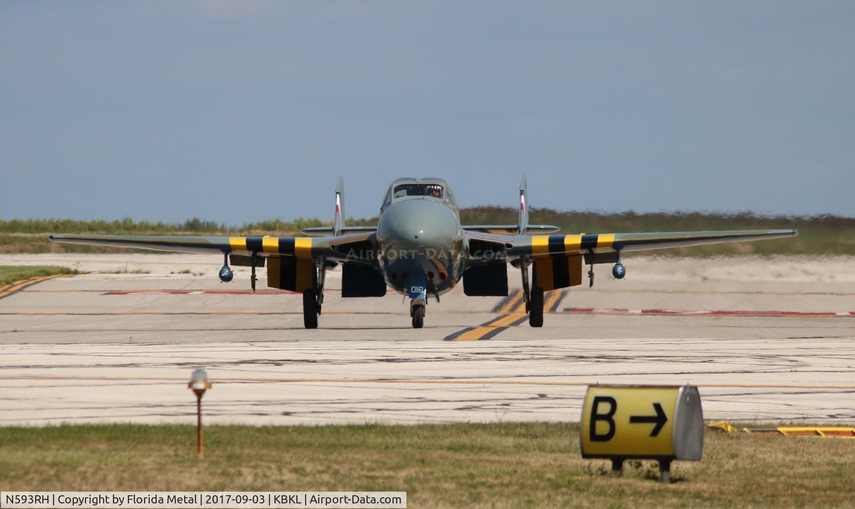 N593RH, 1959 De Havilland DH-115 Vampire T.55 C/N 986, Cleveland 2017