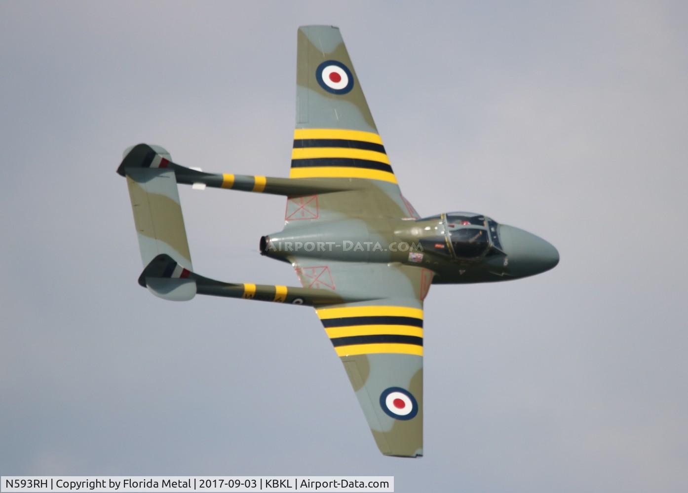 N593RH, 1959 De Havilland DH-115 Vampire T.55 C/N 986, Cleveland 2017