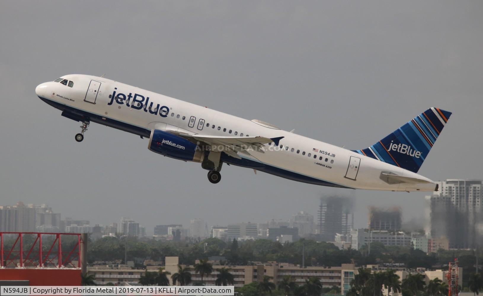 N594JB, 2004 Airbus A320-232 C/N 2284, FLL 2019