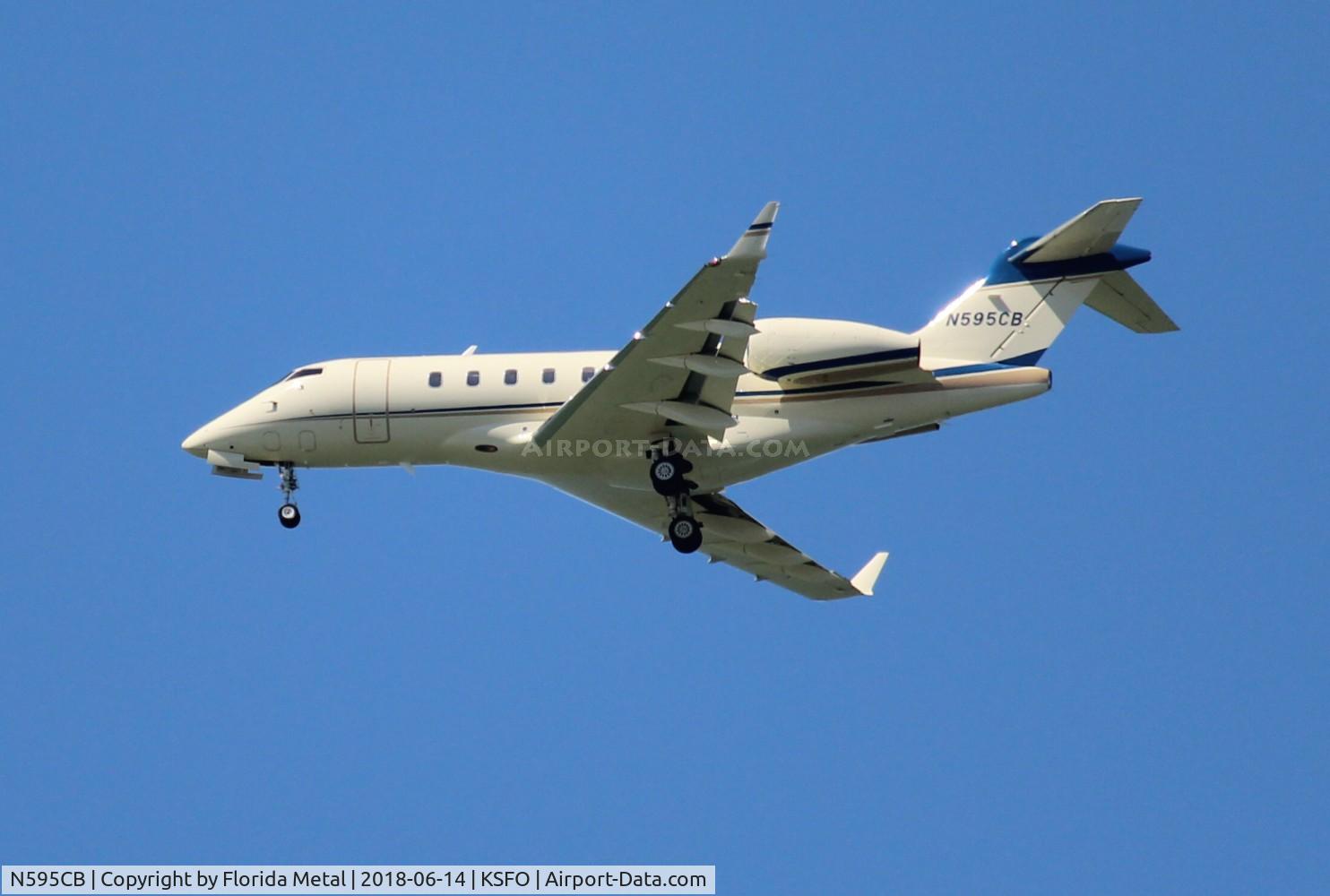N595CB, Bombardier Challenger 300 (BD-100-1A10) C/N 20326, SFO 2018