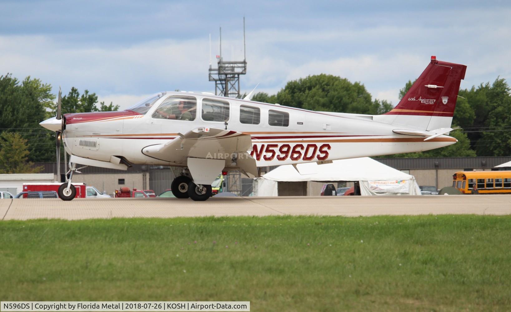 N596DS, 2007 Hawker Beechcraft Corp G36 Bonanza C/N E-3806, OSH 2018