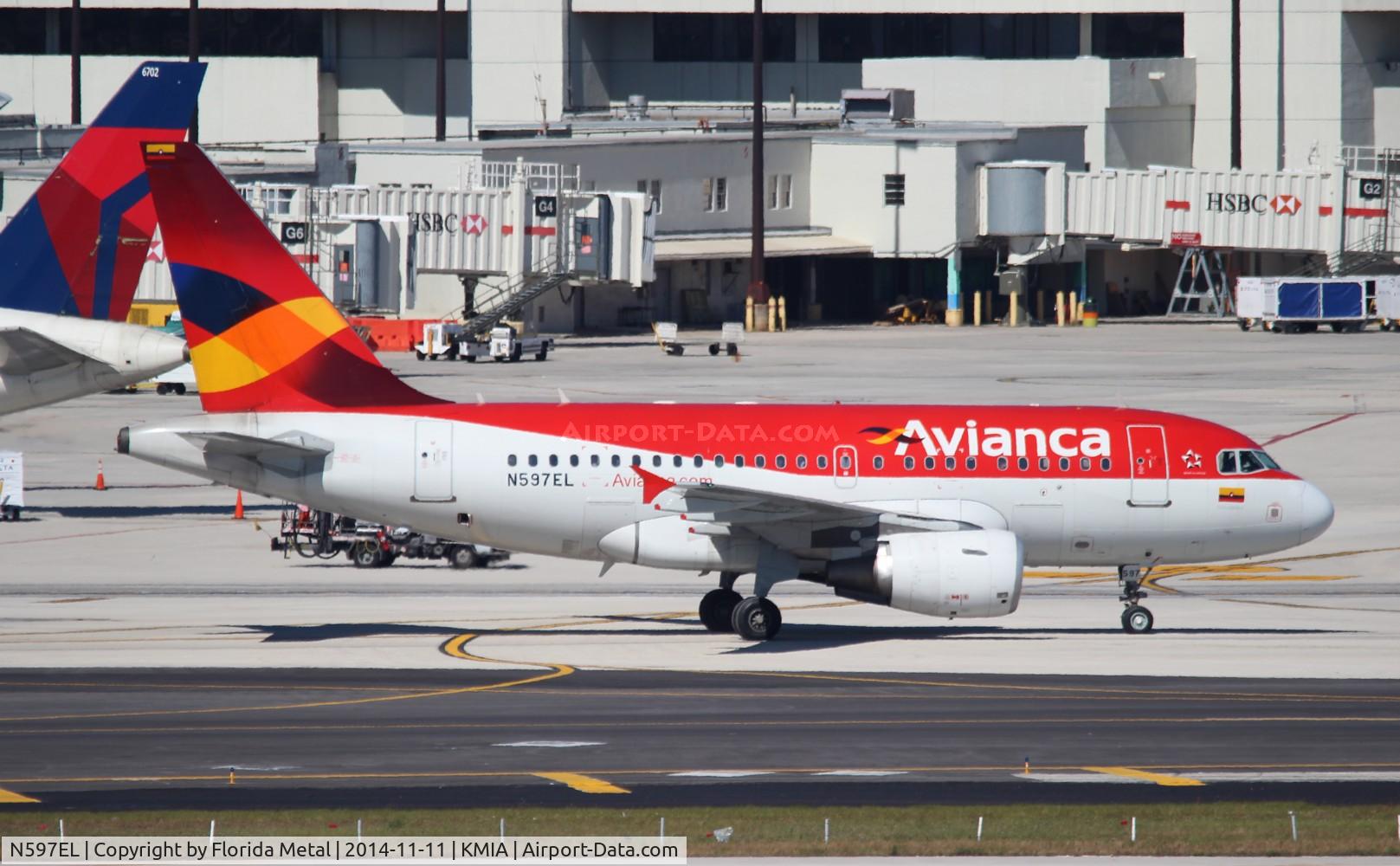N597EL, 2005 Airbus A318-111 C/N 2544, MIA 2014