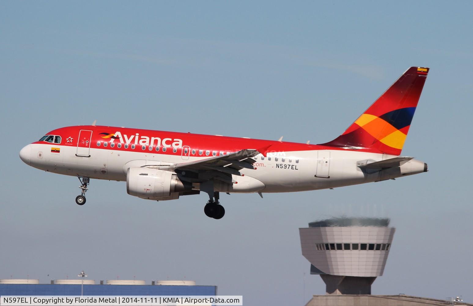 N597EL, 2005 Airbus A318-111 C/N 2544, MIA 2014