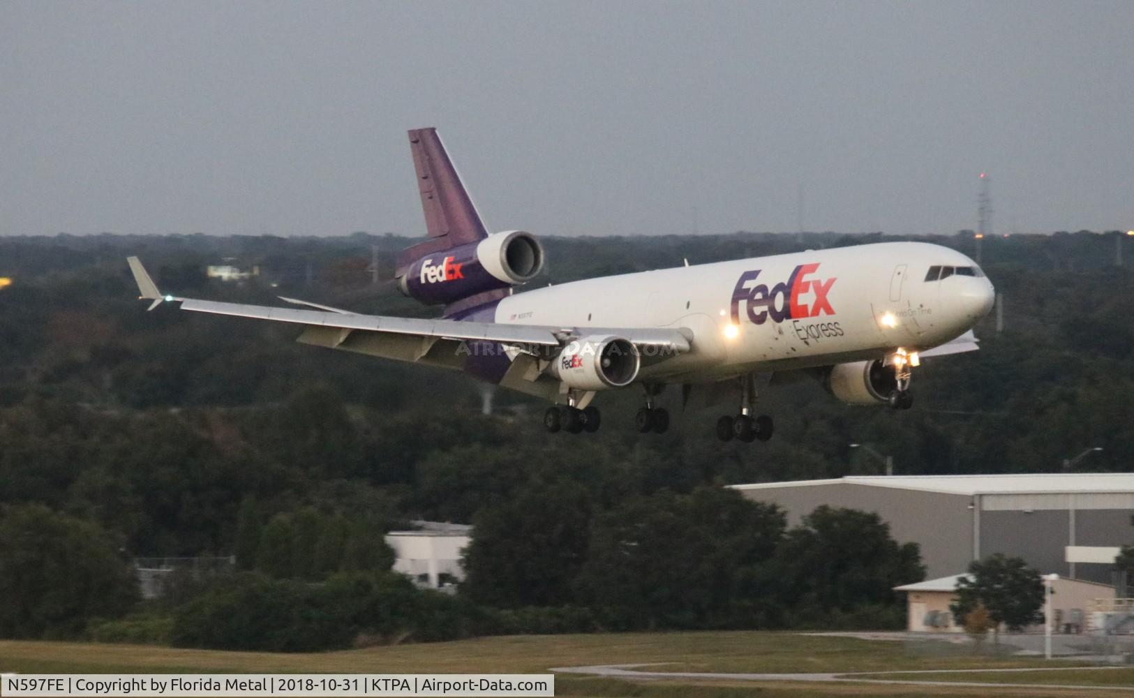 N597FE, 1993 McDonnell Douglas MD-11F C/N 48596, TPA 2018