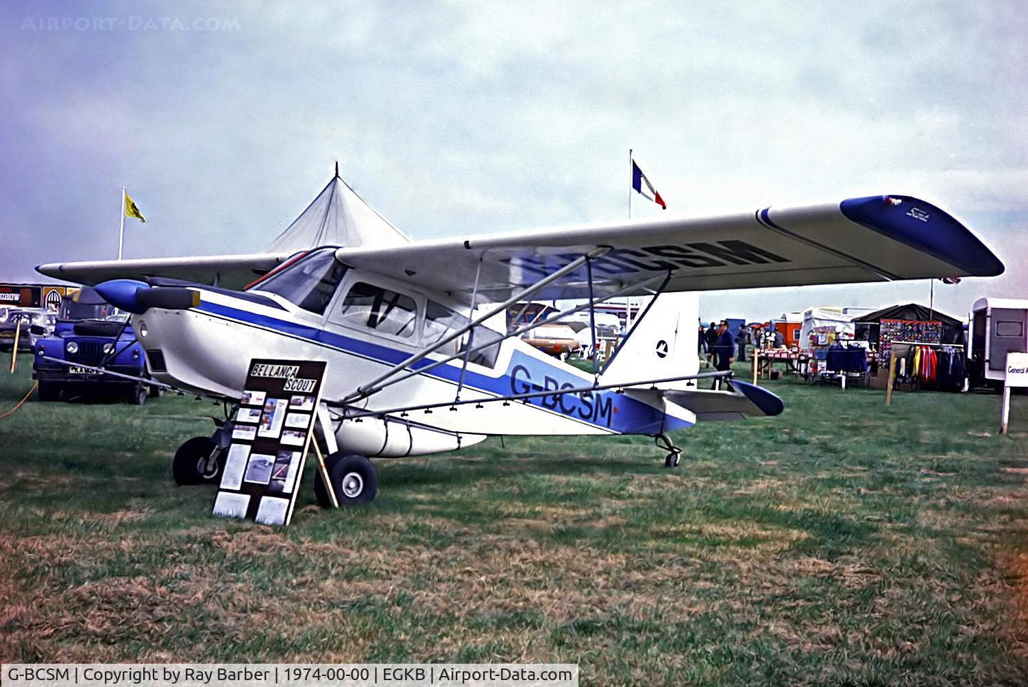 G-BCSM, 1974 Bellanca 8GCBC Scout C/N 108-74, G-BCSM Champion 8GCBC Scout [108-74] Biggin Hill~G @ 1974