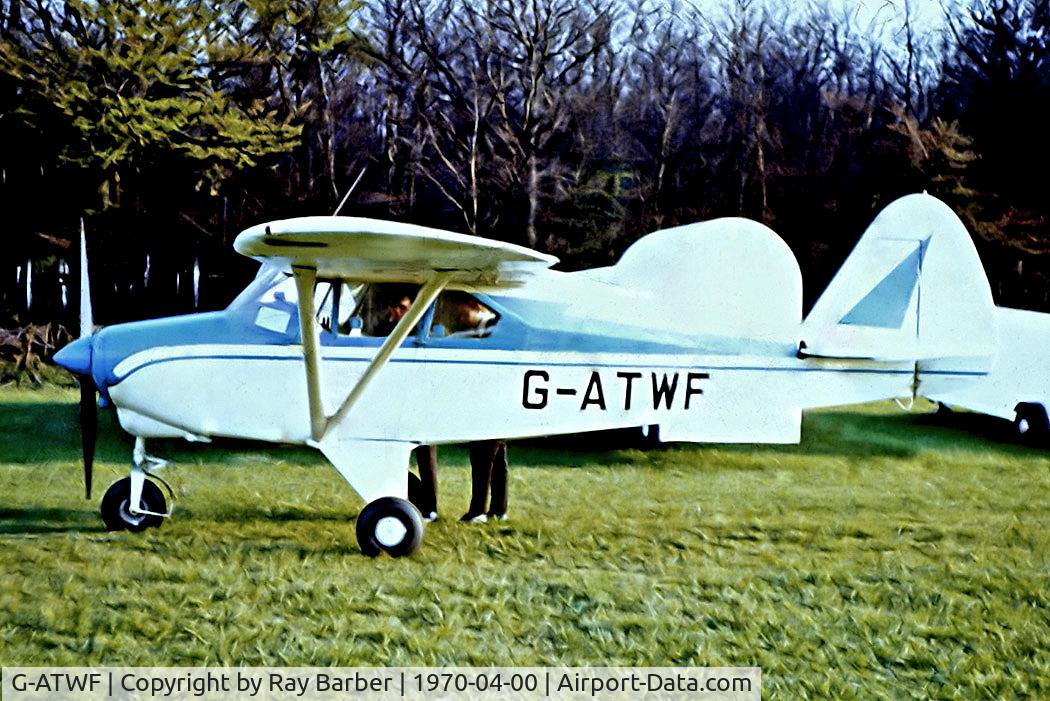 G-ATWF, 1957 Piper PA-22-150 Caribbean C/N 22-5216, G-ATWF   Piper PA-22-150 Caribbean [22-5216] (Place & Date unknown)~G  @ 04/1970
