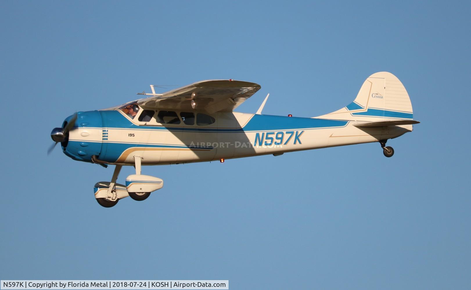 N597K, 1949 Cessna 195 C/N 7403, OSH 2018