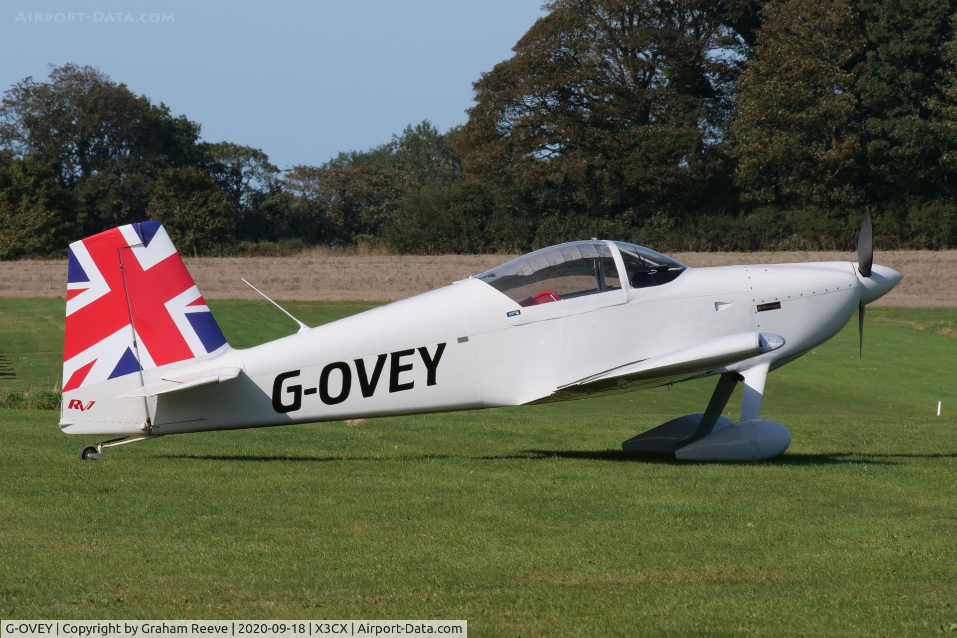 G-OVEY, 2020 Vans RV-7 C/N LAA 323-15557, Parked at Northrepps.
