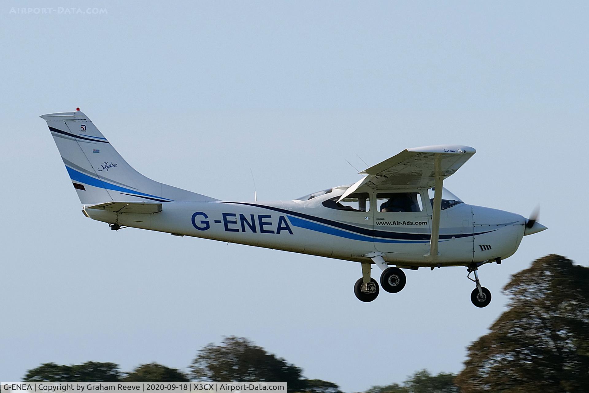G-ENEA, 1971 Cessna 182P Skylane C/N 182-60895, Landing at Northrepps.