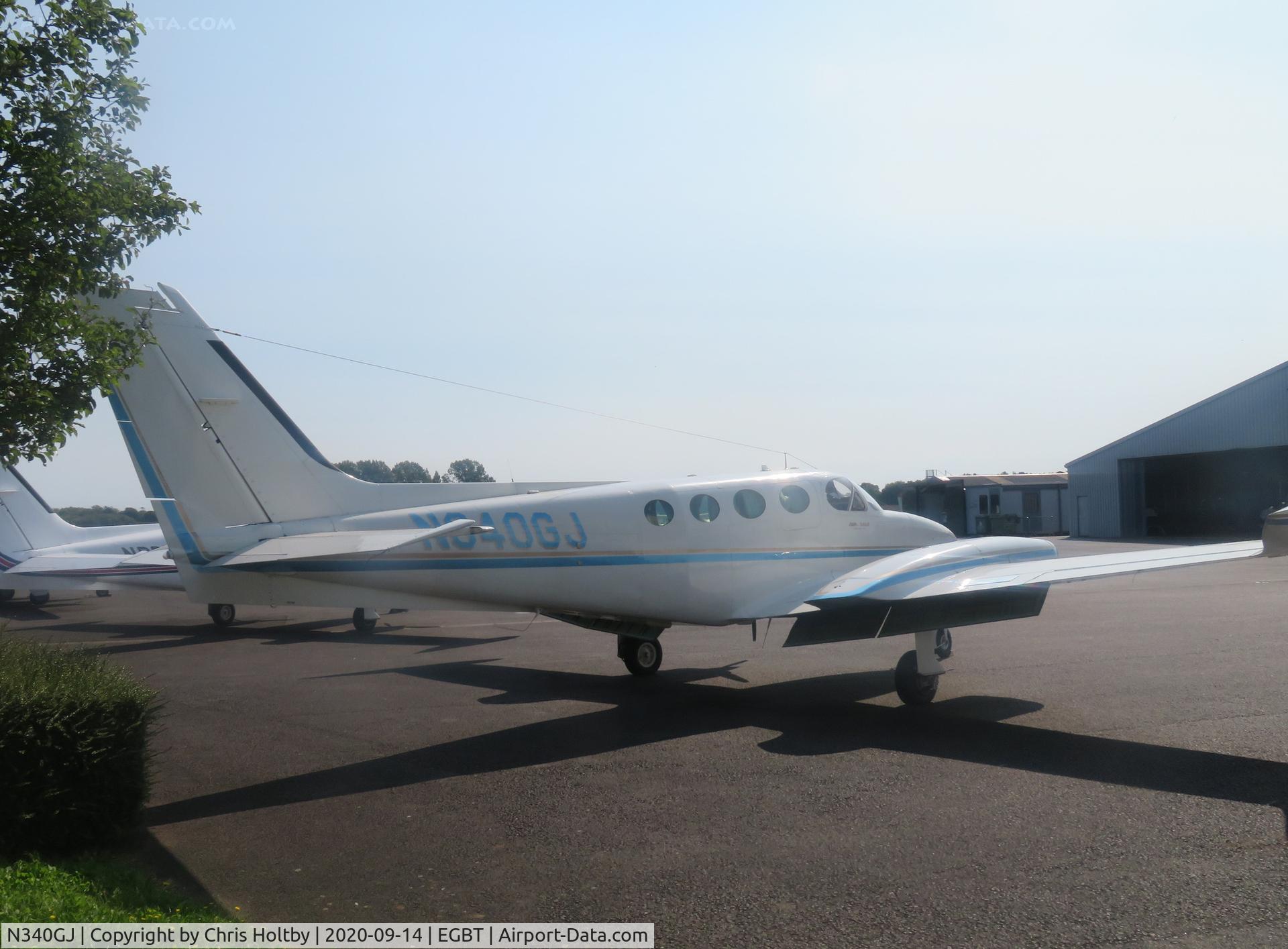 N340GJ, 1979 Cessna 340A C/N 340A0637, Parked at Turweston, Bucks.