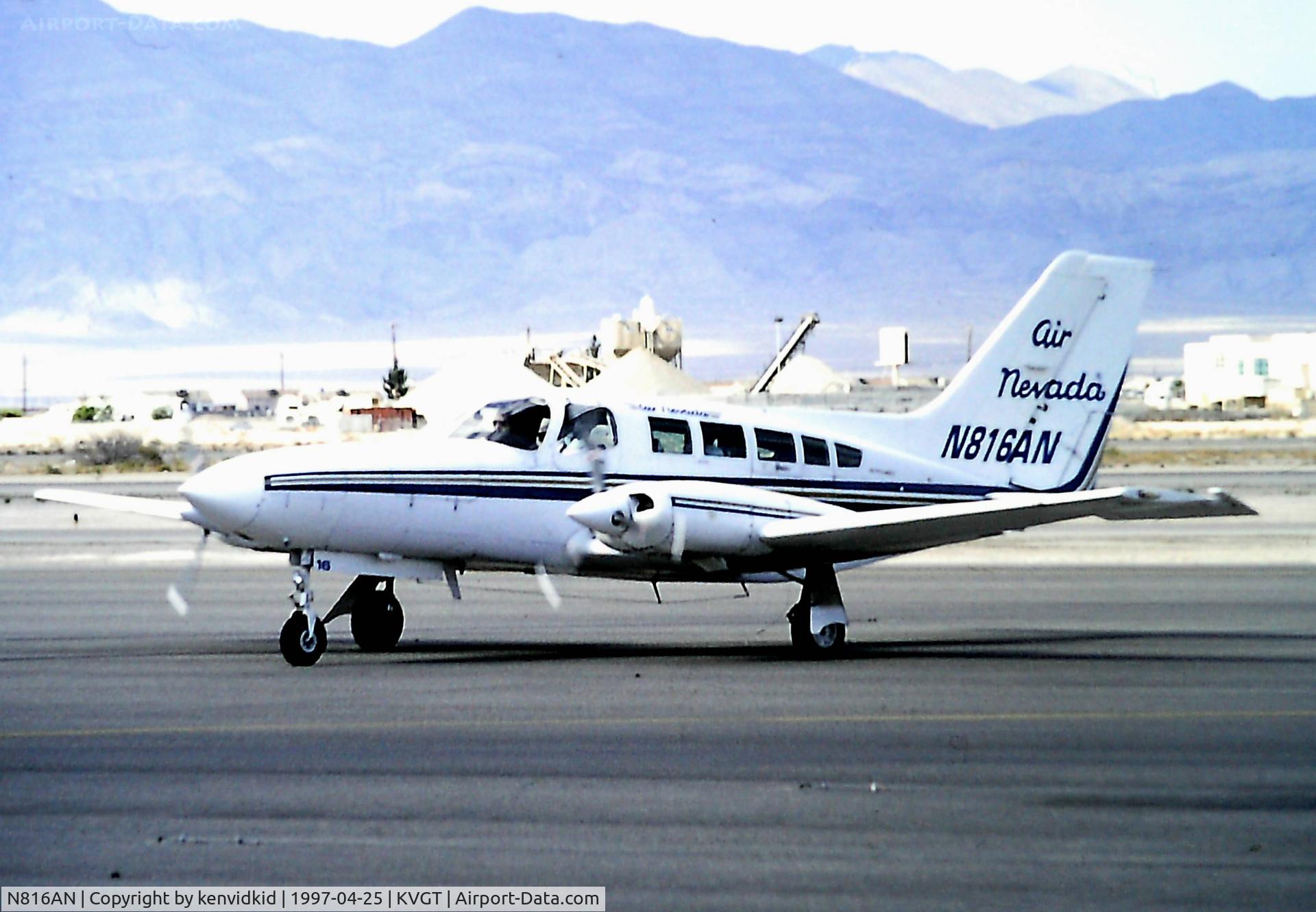 N816AN, 1980 Cessna 402C C/N 402C0261, At North Las Vegas Airport prior to attending the Golden Air Tattoo at Nellis.