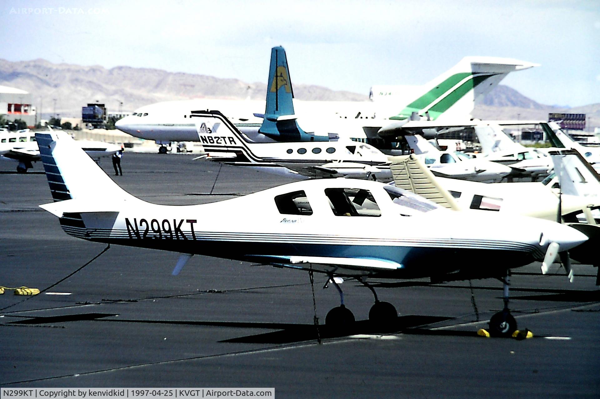 N299KT, 1996 Lancair IV-P C/N 139, At North Las Vegas Airport prior to attending the Golden Air Tattoo at Nellis.