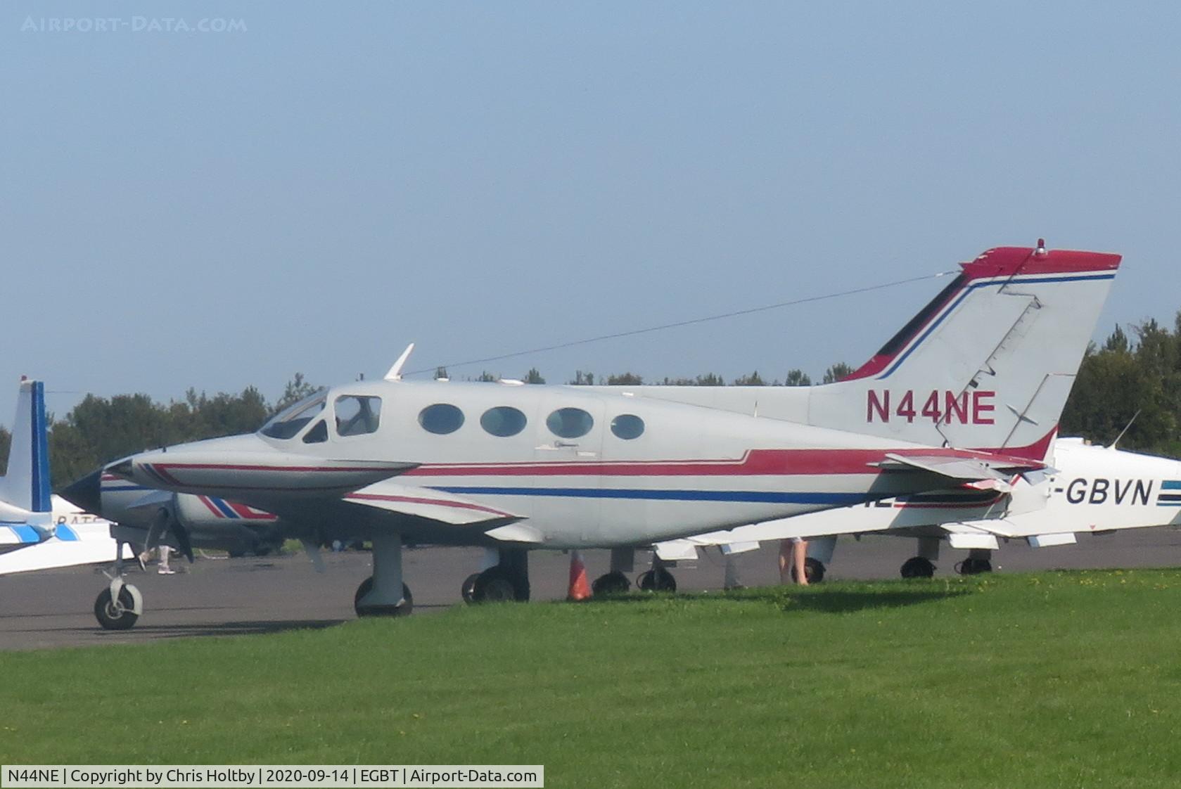 N44NE, 1970 Cessna 414 Chancellor Chancellor C/N 414-0070, Parked at Turweston, Bucks