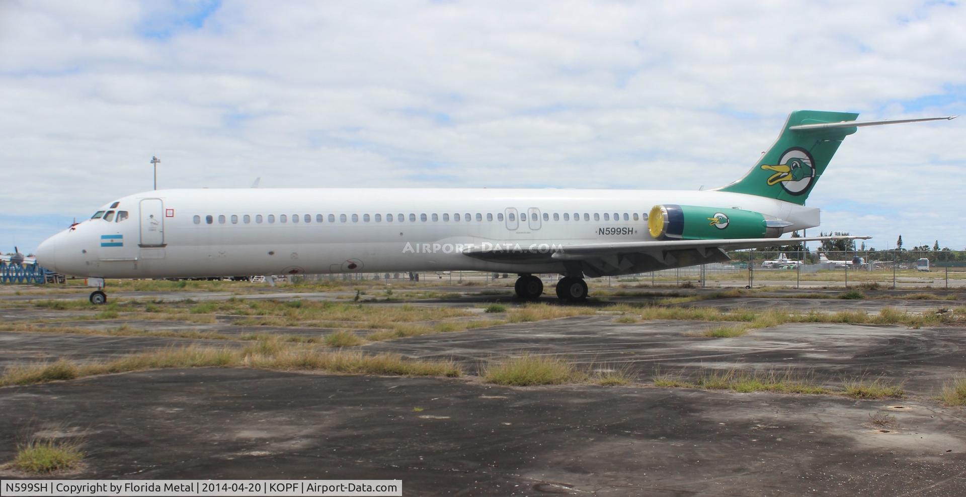 N599SH, 1988 McDonnell Douglas DC-9-87 C/N 49727, OPF 2014 O.F.A.