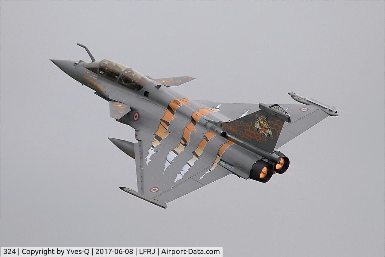 324, Dassault Rafale B C/N 324a, Dassault Rafale B, Climbing from rwy 26, Landivisiau Naval Air Base (LFRJ) Tiger Meet 2017