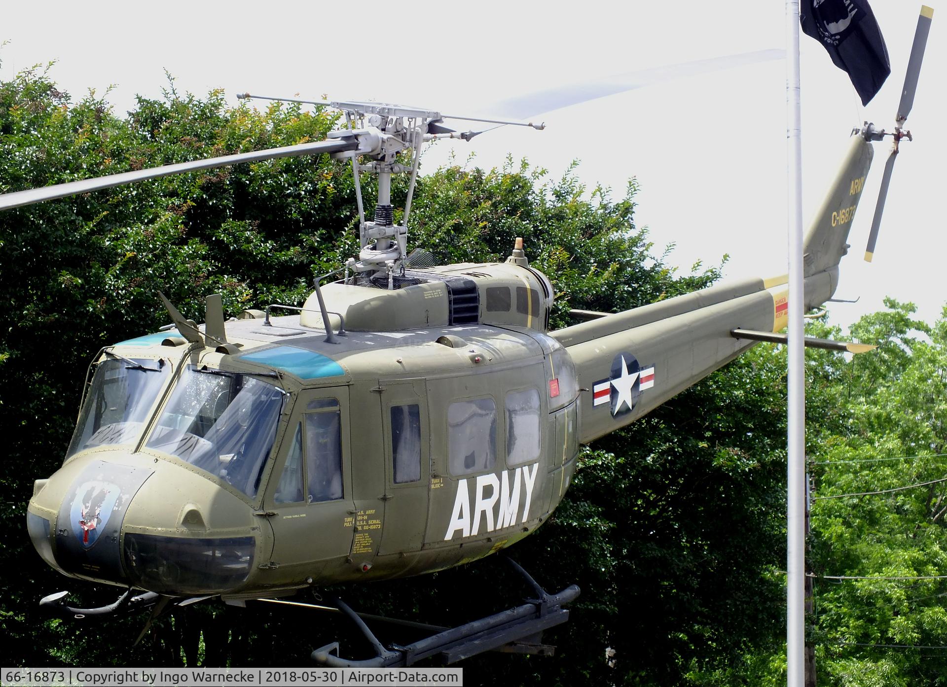 66-16873, 1966 Bell UH-1H Iroquois C/N 9067, Bell UH-1H Iroquois at the Southern Museum of Flight, Birmingham AL