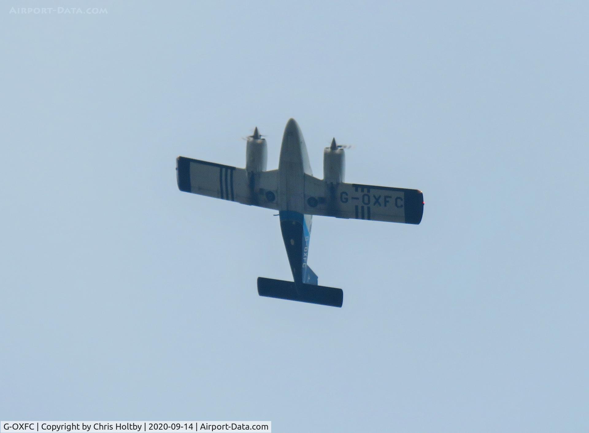 G-OXFC, 2013 Piper PA-34-220T Seneca V C/N 34-49481, Over Lower Slaughter in the Cotswolds