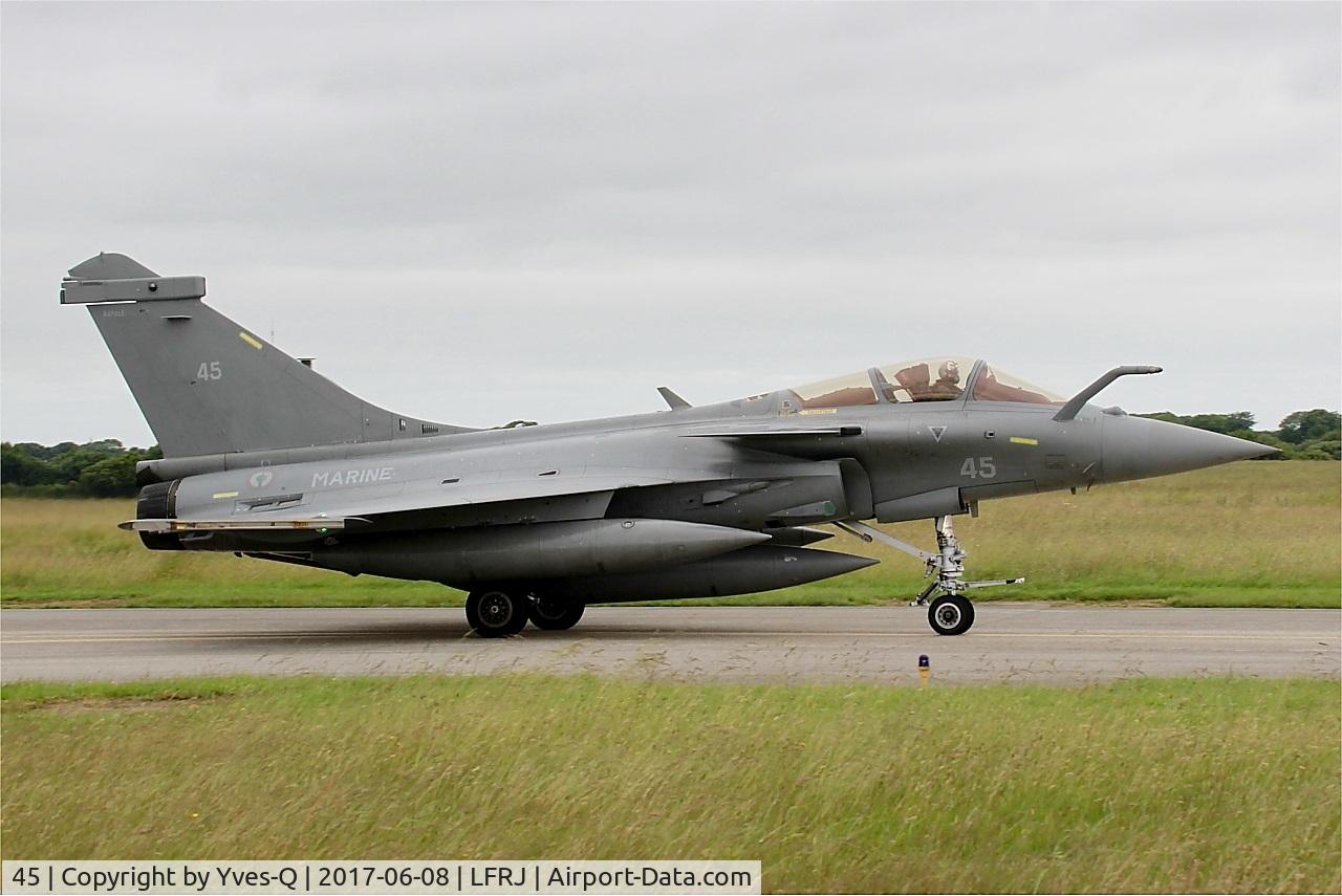 45, 2015 Dassault Rafale M C/N 45, Dassault Rafale M, Taxiing to flight line, Landivisiau Naval Air Base (LFRJ) Tiger Meet 2017
