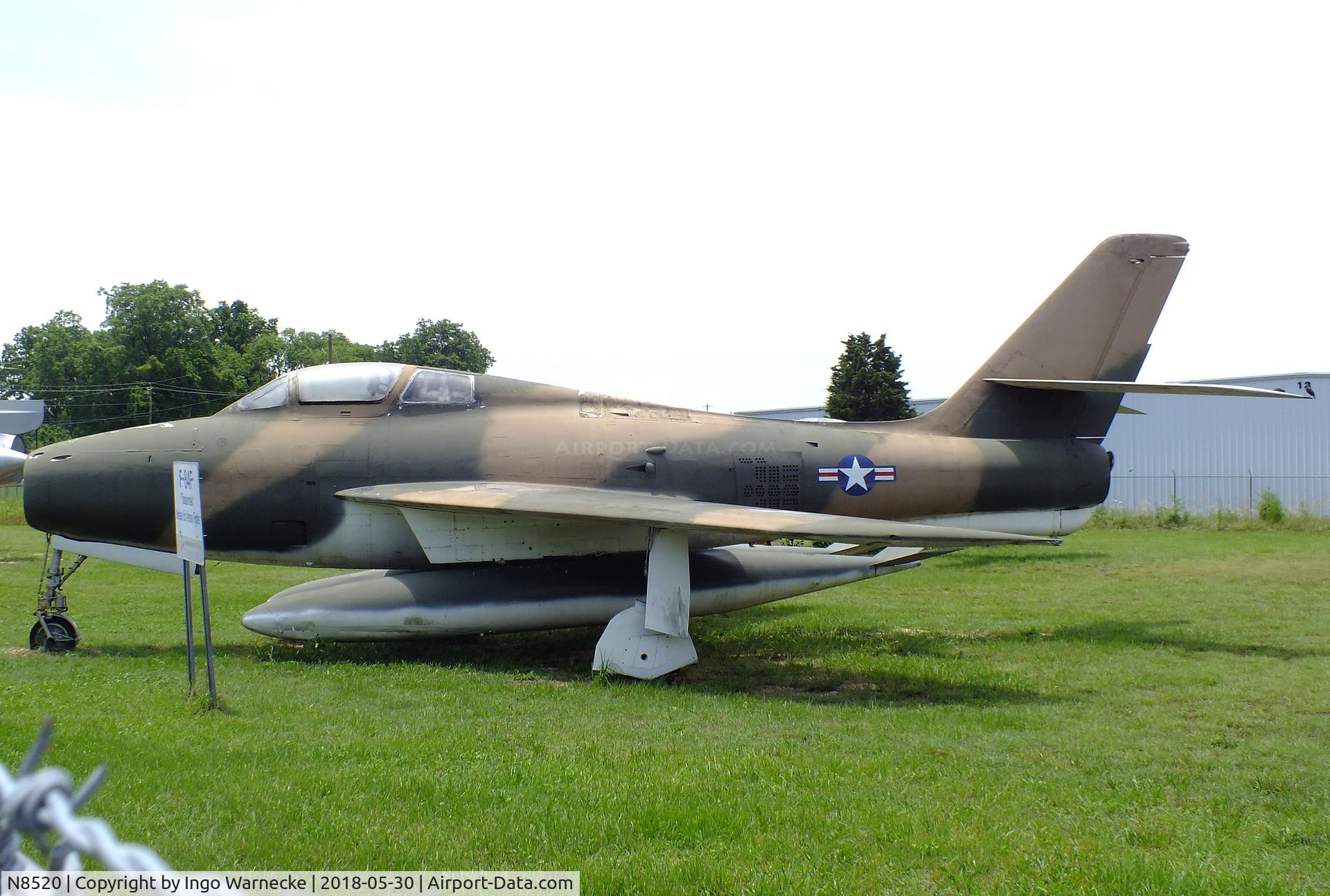 N8520, 1951 Republic F-84F Thunderstreak C/N Not found (51-9404/N8520), Republic F-84F Thunderstreak at the Southern Museum of Flight, Birmingham AL