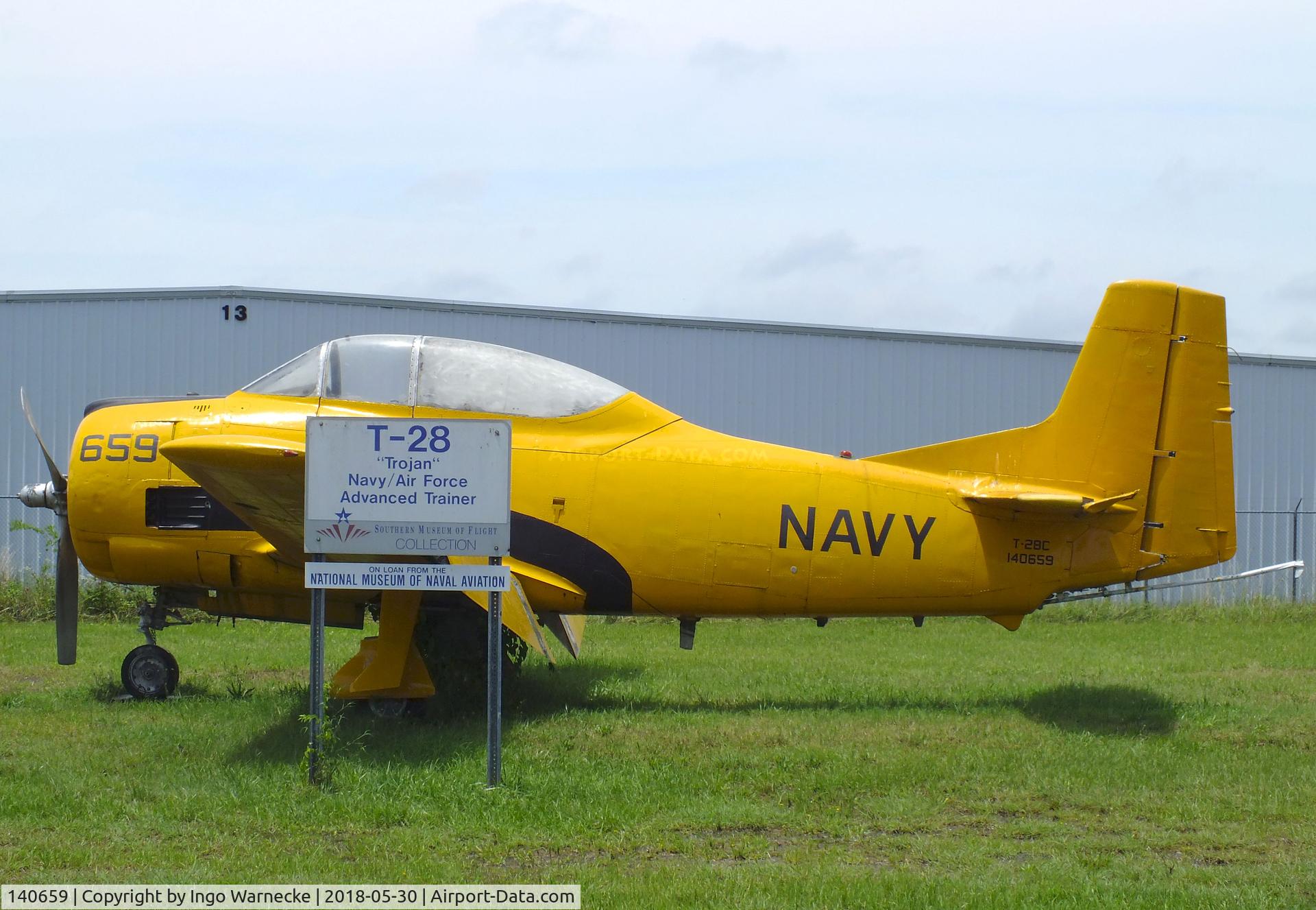 140659, North American T-28C Trojan Trojan C/N 226-236, North American T-28C Trojan at the Southern Museum of Flight, Birmingham AL