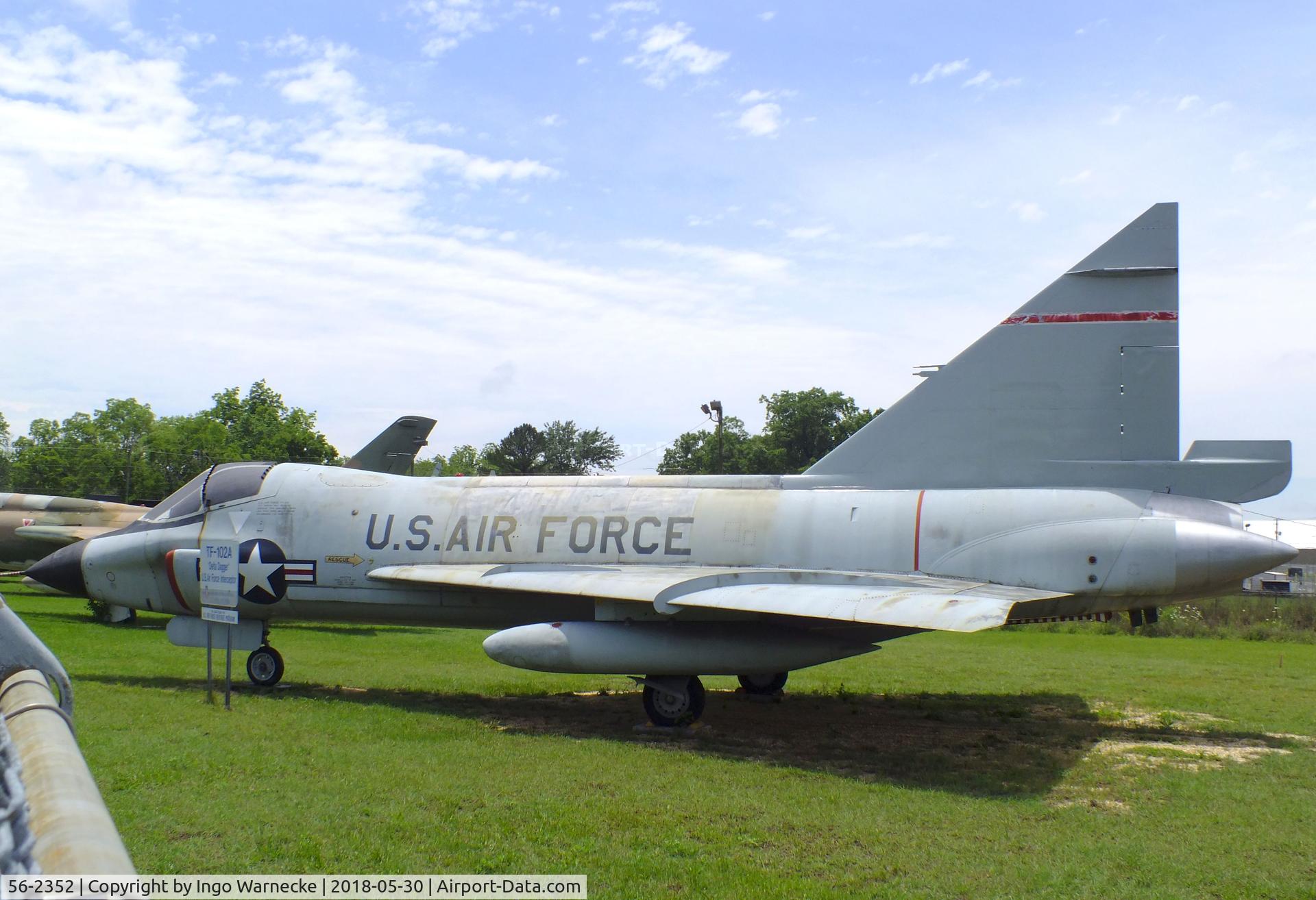 56-2352, 1956 Convair TF-102A Delta Dagger C/N Not found 56-2352, Convair TF-102A Delta Dagger at the Southern Museum of Flight, Birmingham AL