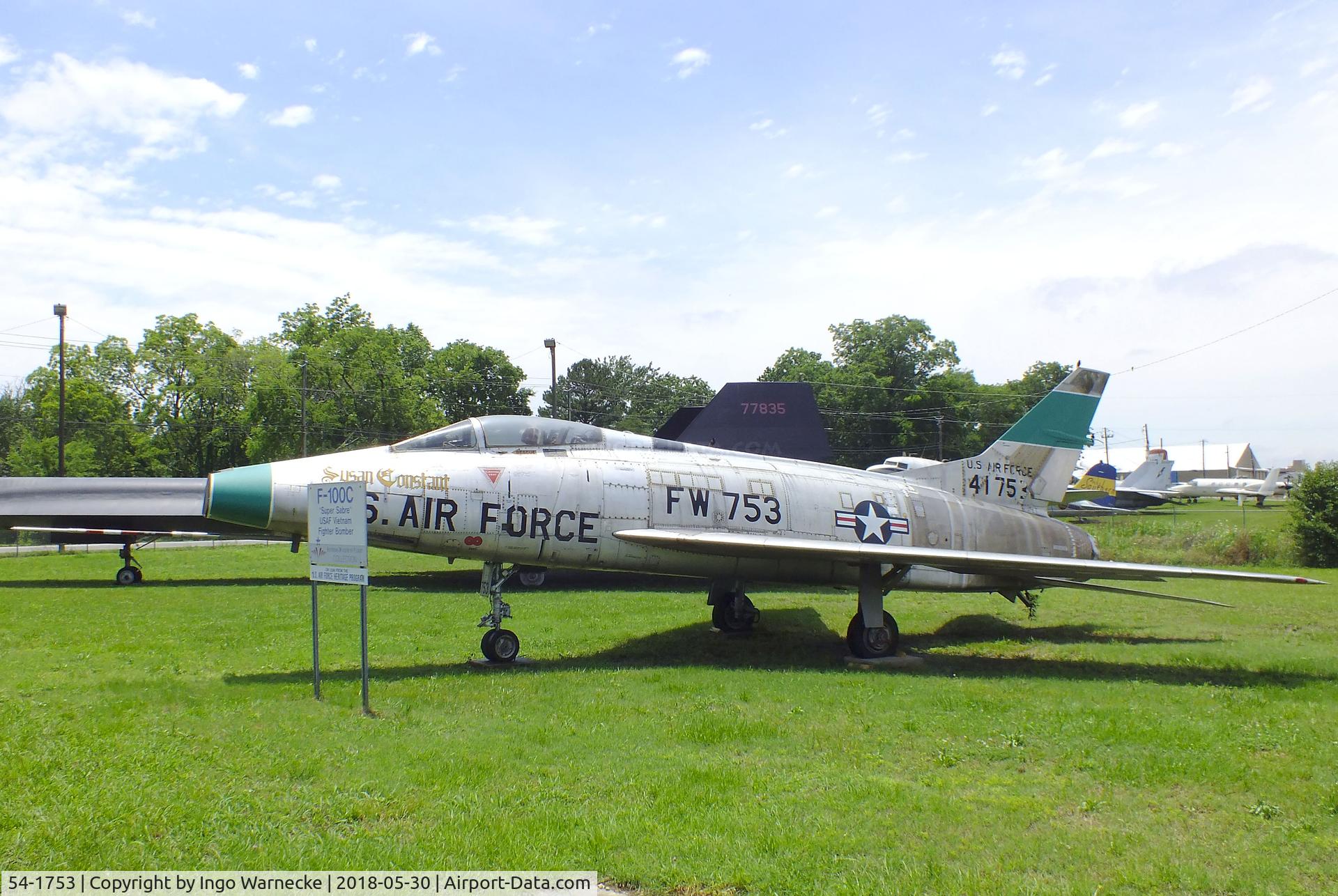 54-1753, 1955 North American F-100C Super Sabre C/N 217-14, North American F-100C Super Sabre at the Southern Museum of Flight, Birmingham AL