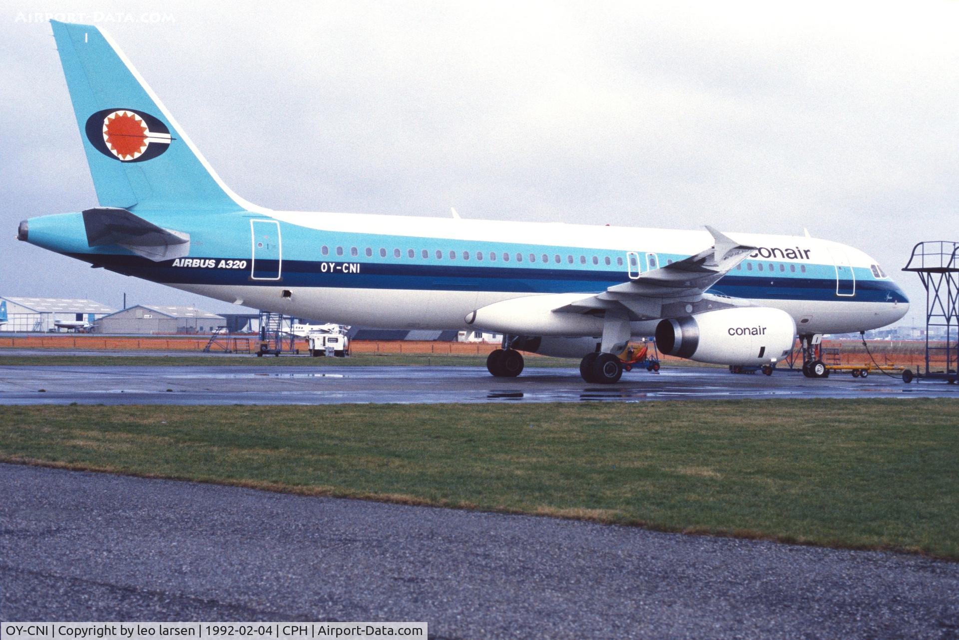 OY-CNI, 1991 Airbus A320-231 C/N 193, Copenhagen 4.2.1992