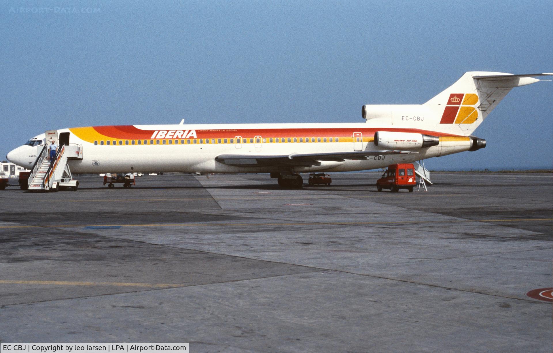 EC-CBJ, 1972 Boeing 727-256 C/N 20604, Las Palmas 10.1.1992