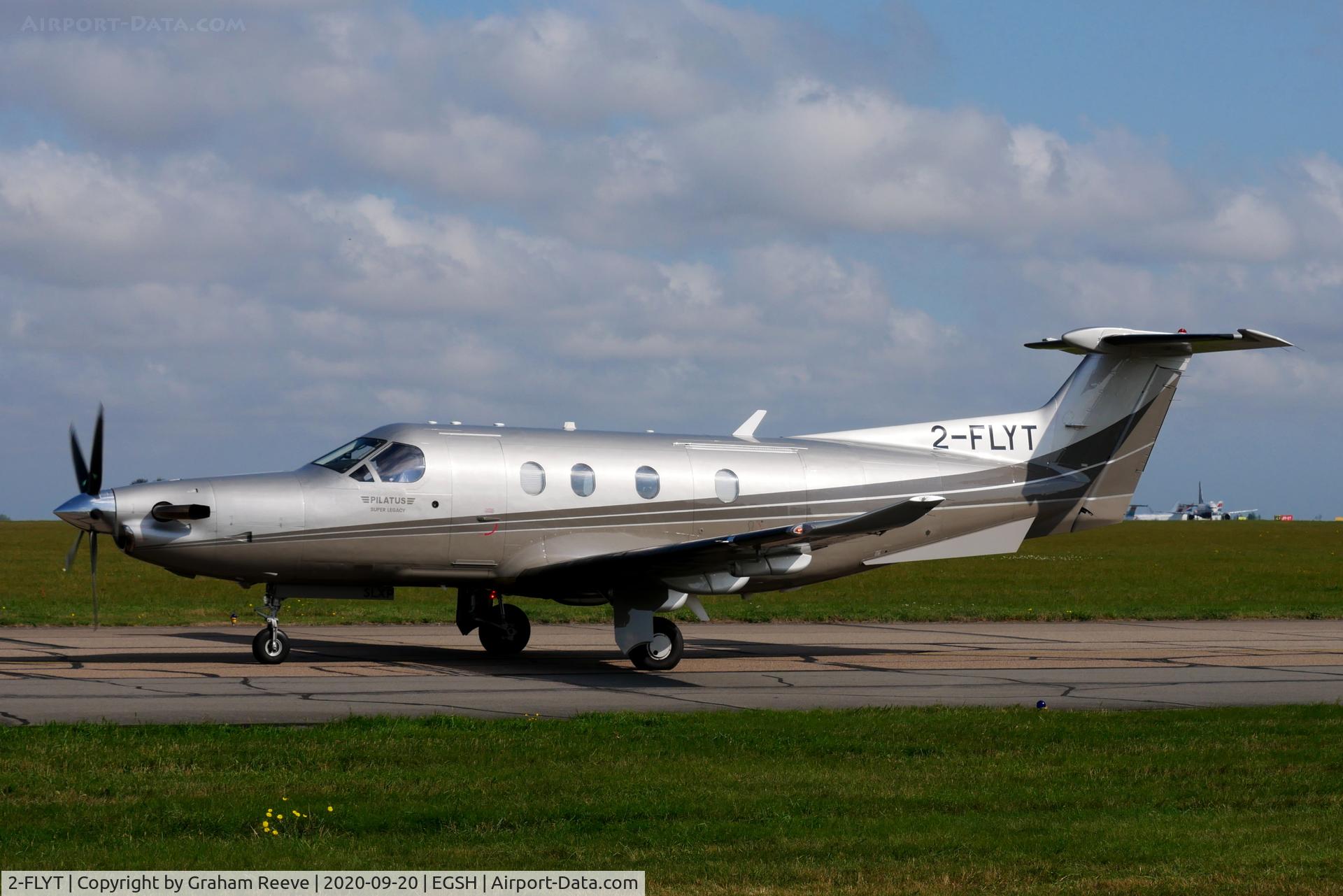 2-FLYT, 2007 Pilatus PC-12/47 C/N 802, Just landed at Norwich.