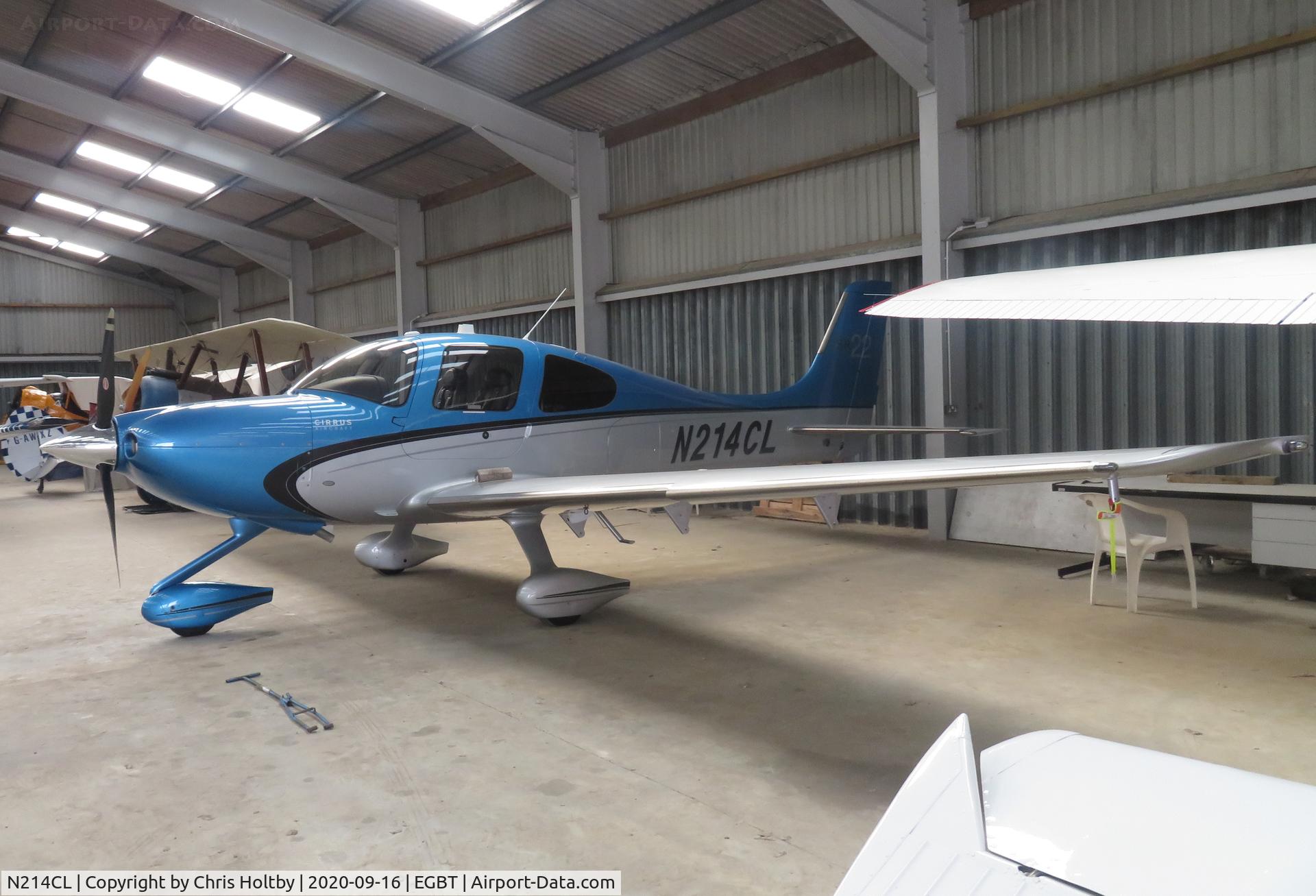 N214CL, 2012 Cirrus SR22 GTS C/N 3830, In the hangar at Turweston, Bucks.