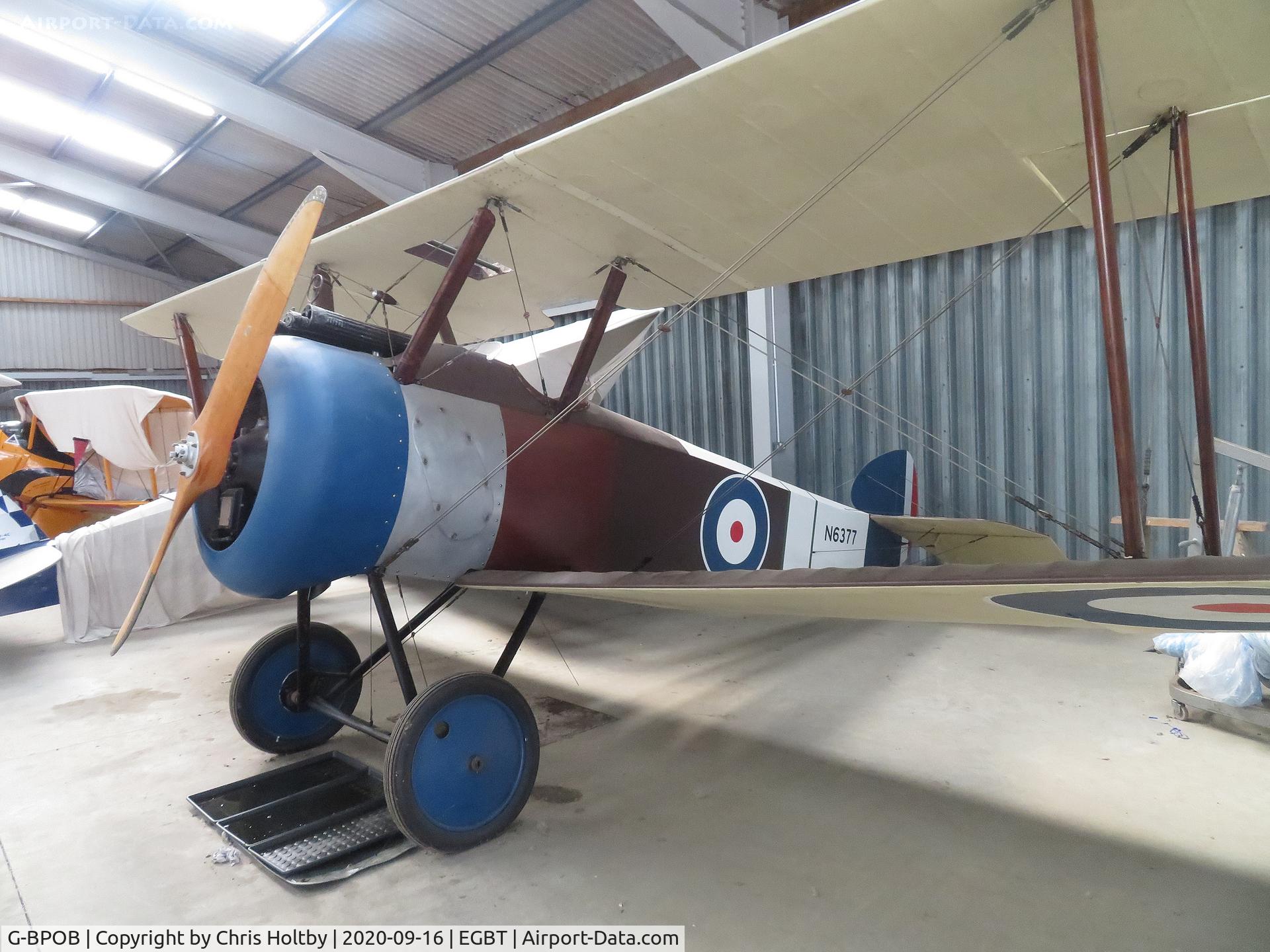 G-BPOB, 1974 Sopwith F.1 Camel Replica C/N TM-10, Replica Sopwith Camel built in 1974 residing at Turweston, Bucks