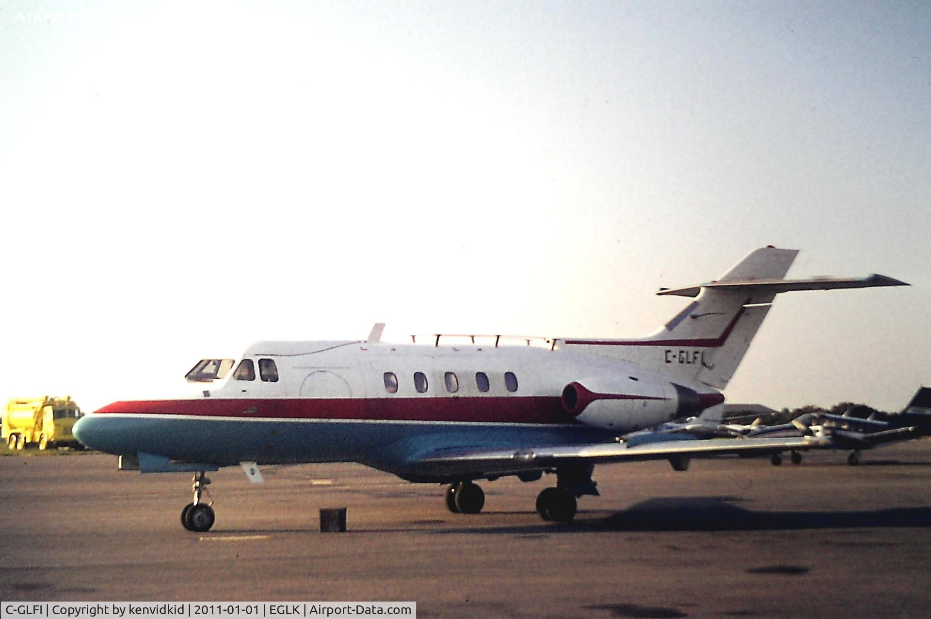 C-GLFI, 1964 Hawker Siddley HS-125-1B C/N 25028, Seen at Blackbushe mid 1970's in basic Ghana Air Force colours.