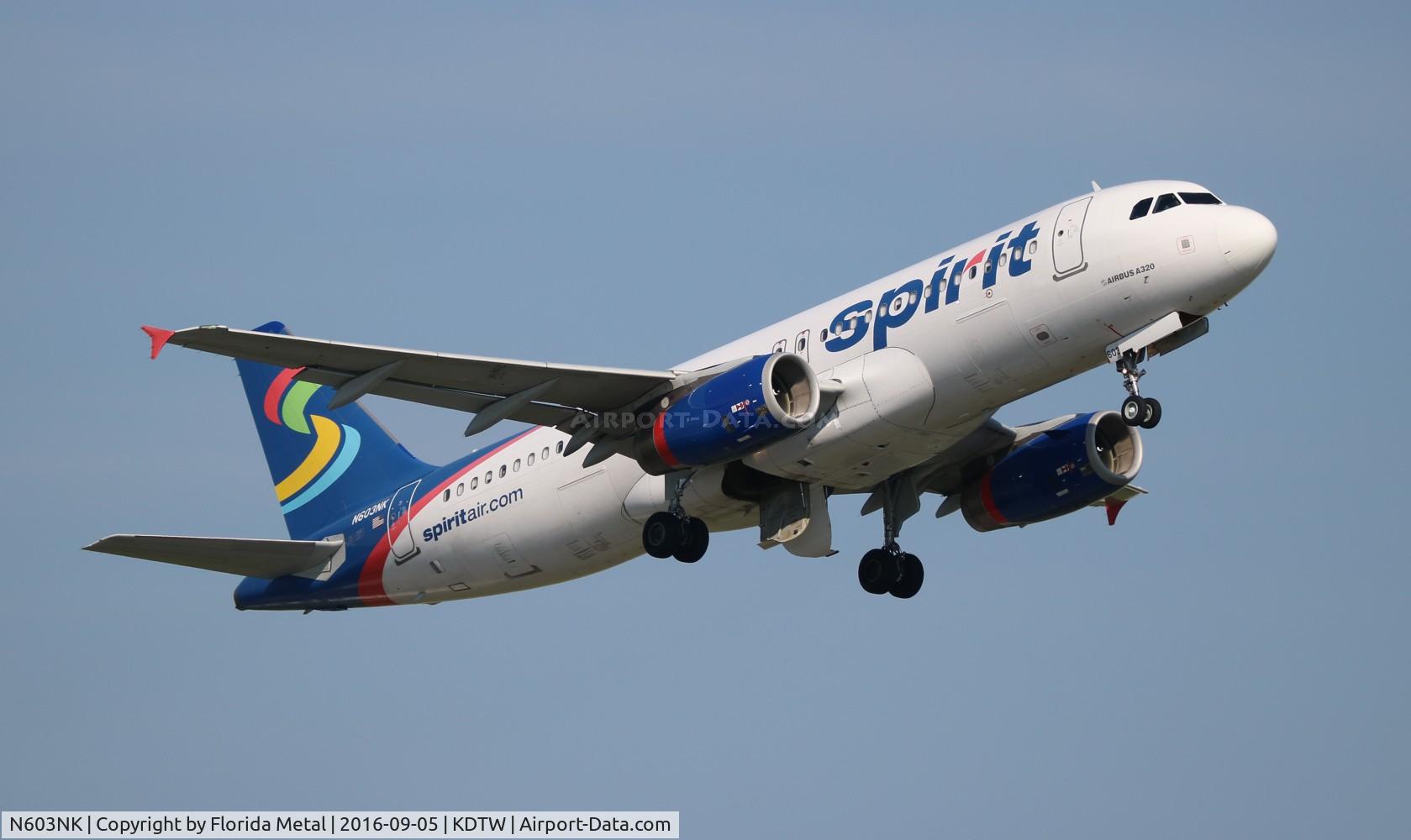 N603NK, 2010 Airbus A320-232 C/N 4321, DTW 2016