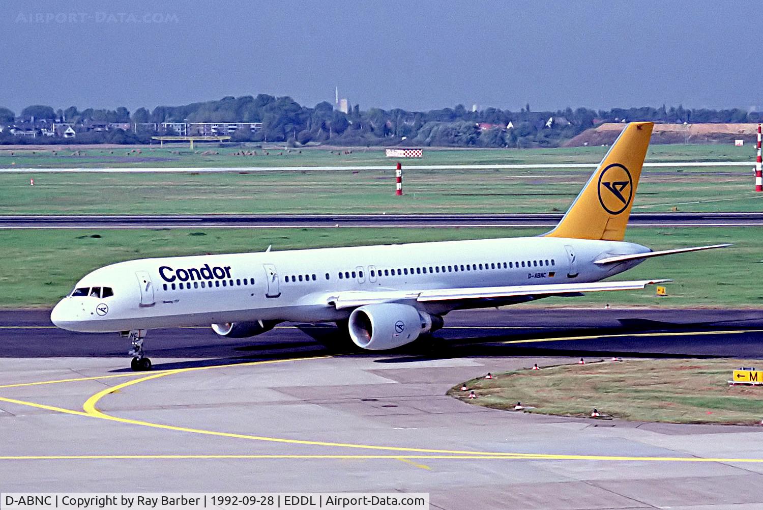 D-ABNC, 1990 Boeing 757-230 C/N 24747, D-ABNC   Boeing 757-230 [24747] (Condor) Dusseldorf Int'l~D 28/09/1992