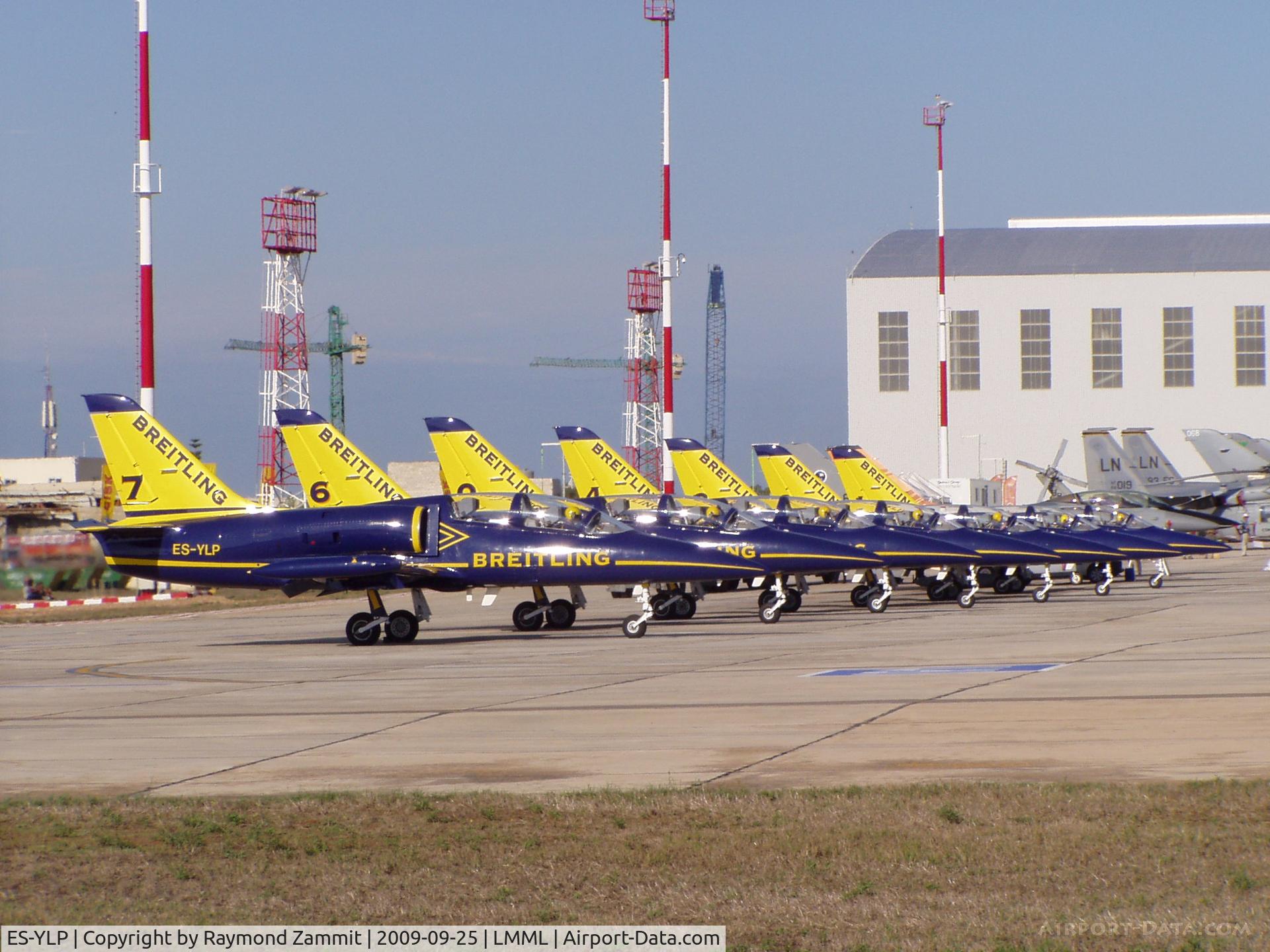 ES-YLP, Aero L-39 Albatros C/N 533620, Breitling Team Aero L-39 line up during Malta International Airshow 2009