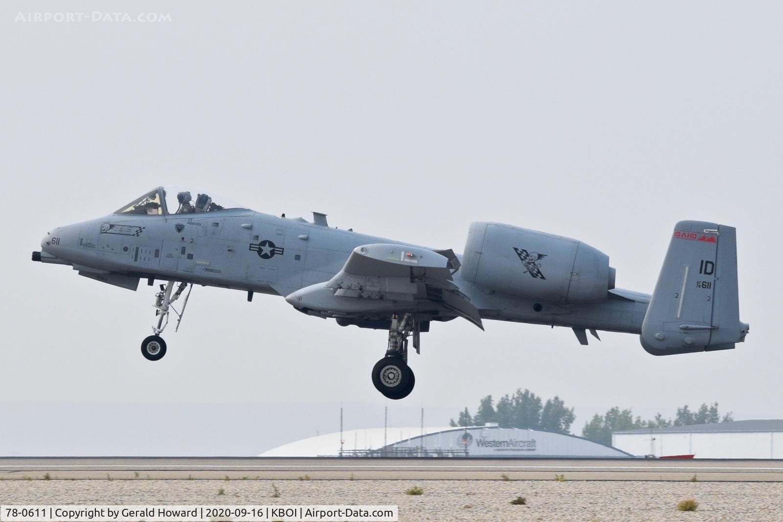 78-0611, 1978 Fairchild Republic A-10C Thunderbolt II C/N A10-0231, Landing 10L.