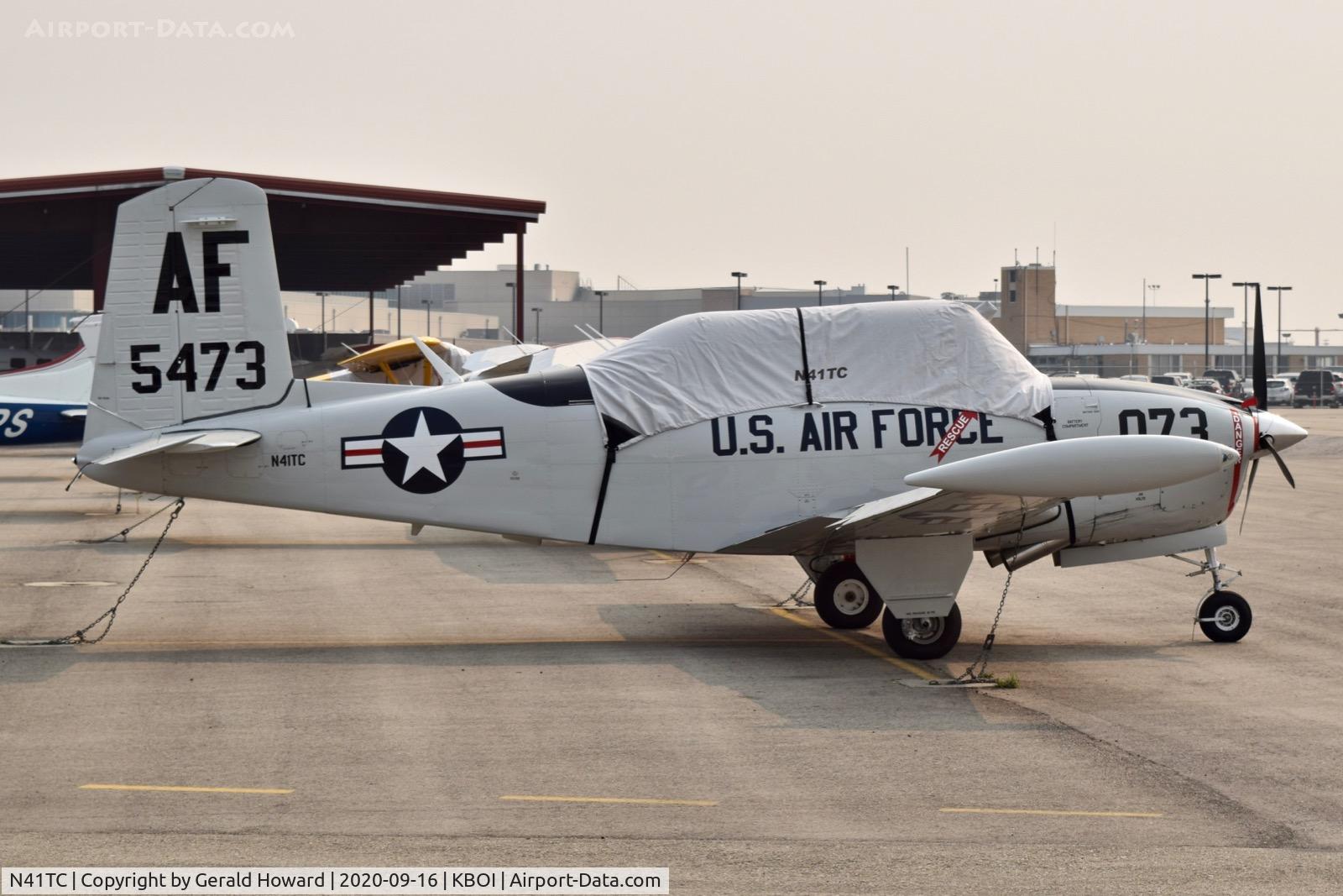 N41TC, 1954 Beech A45 C/N CG-73, Parked on north GA ramp.