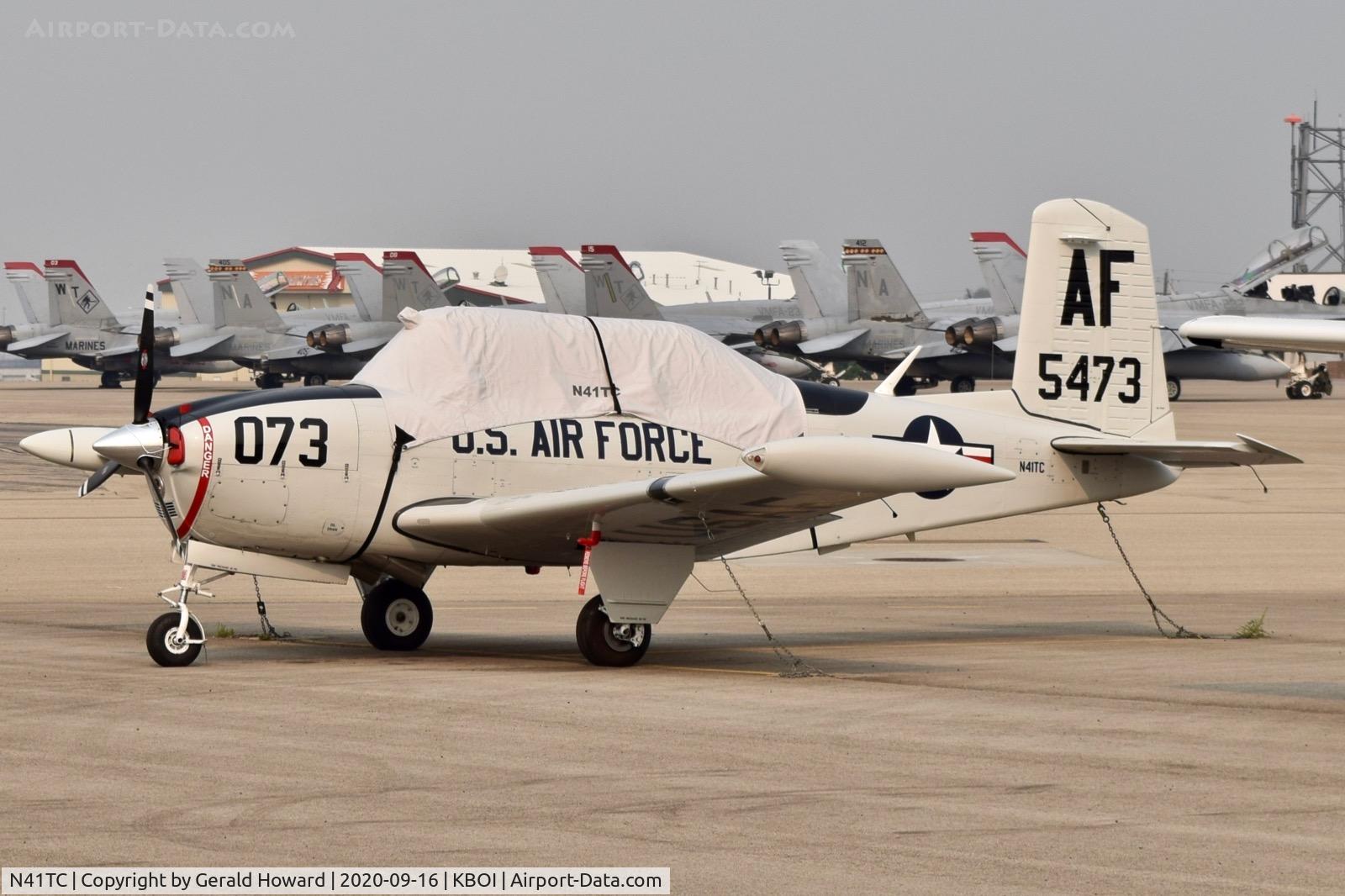 N41TC, 1954 Beech A45 C/N CG-73, Parked on north GA ramp.