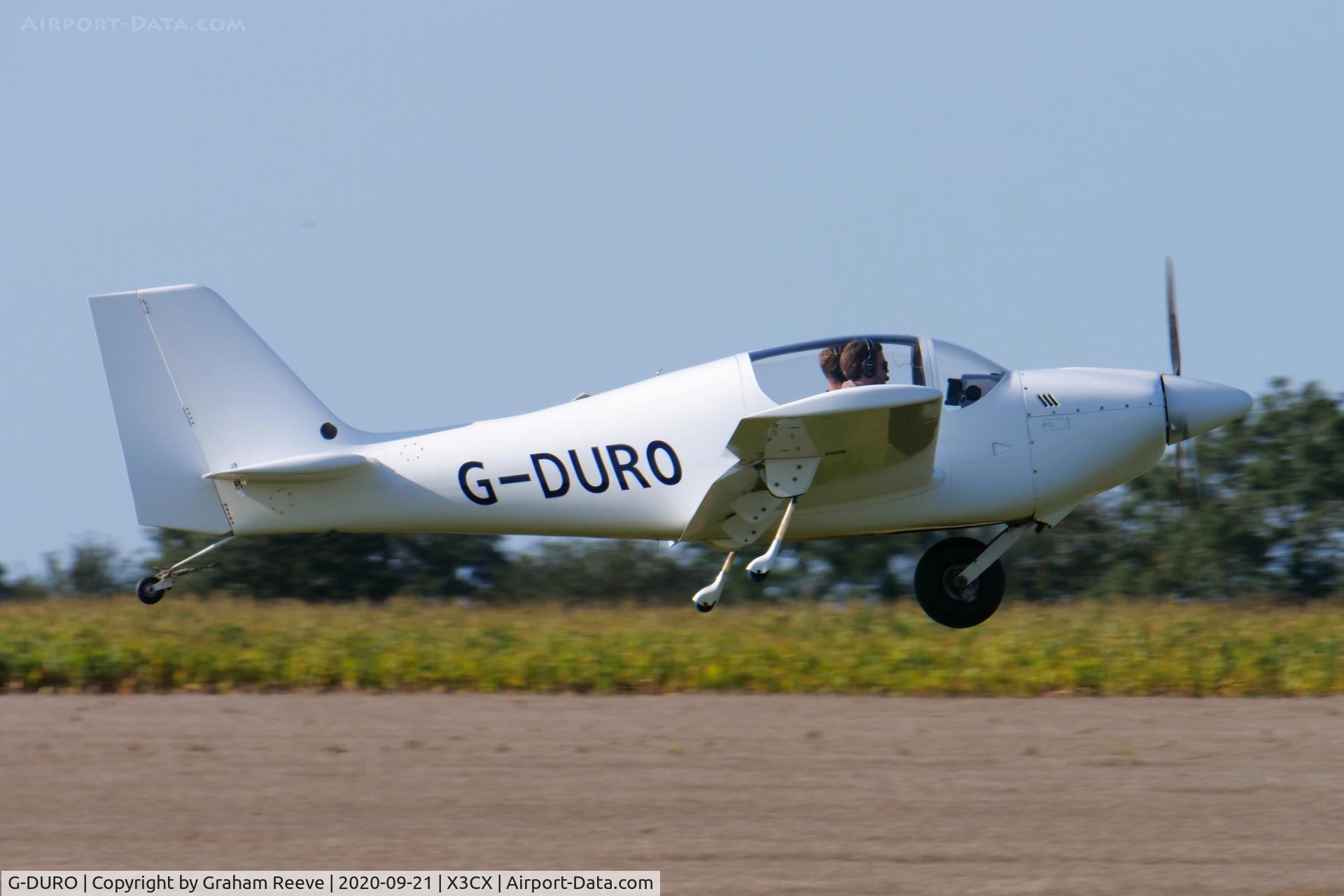 G-DURO, 1999 Europa Monowheel C/N PFA 247-12554, Departing from Northrepps.